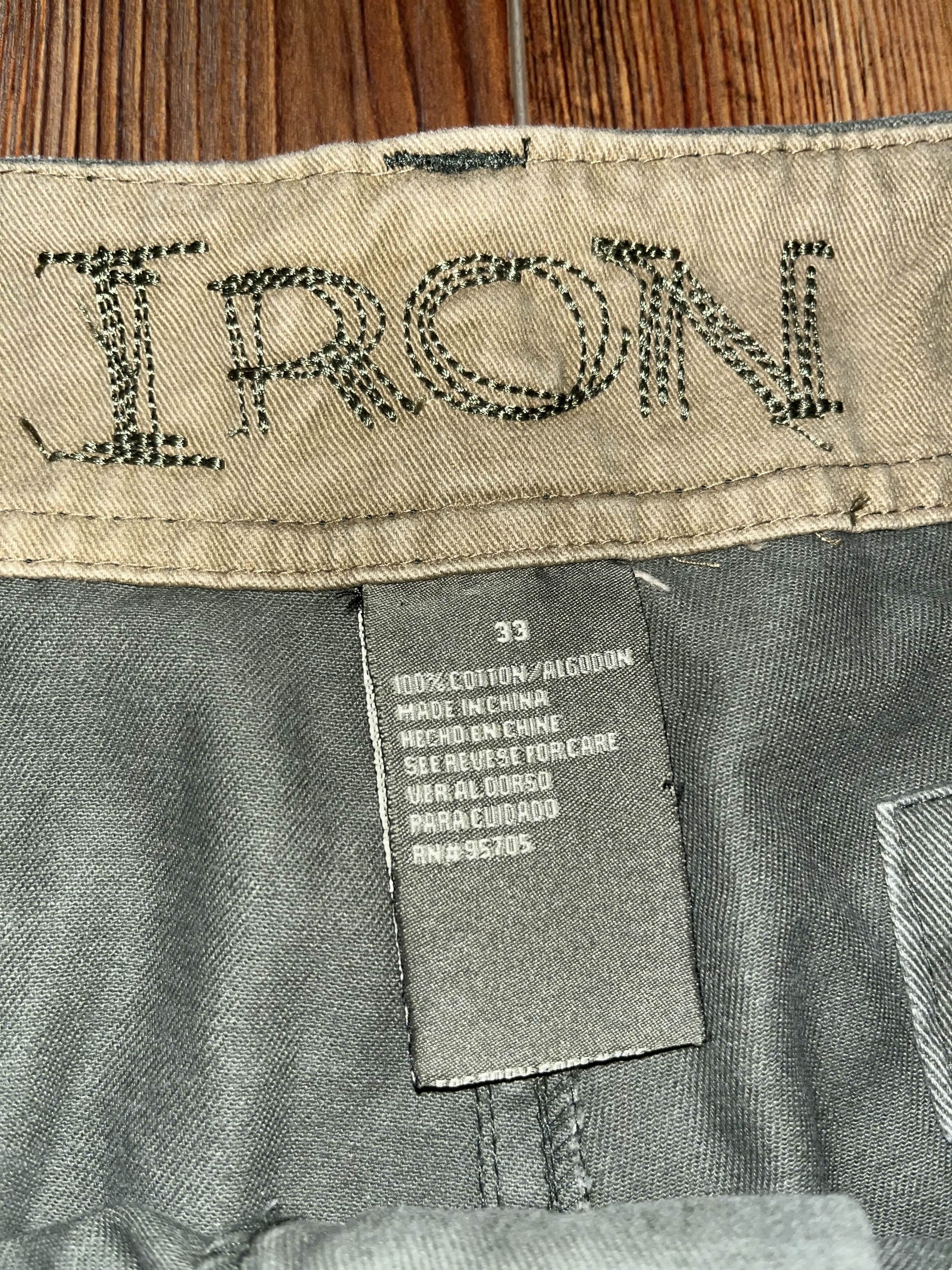 JNCO × Vintage Y2K Baggy Iron Army Green Cargo Shorts Size US 33 - 6 Thumbnail
