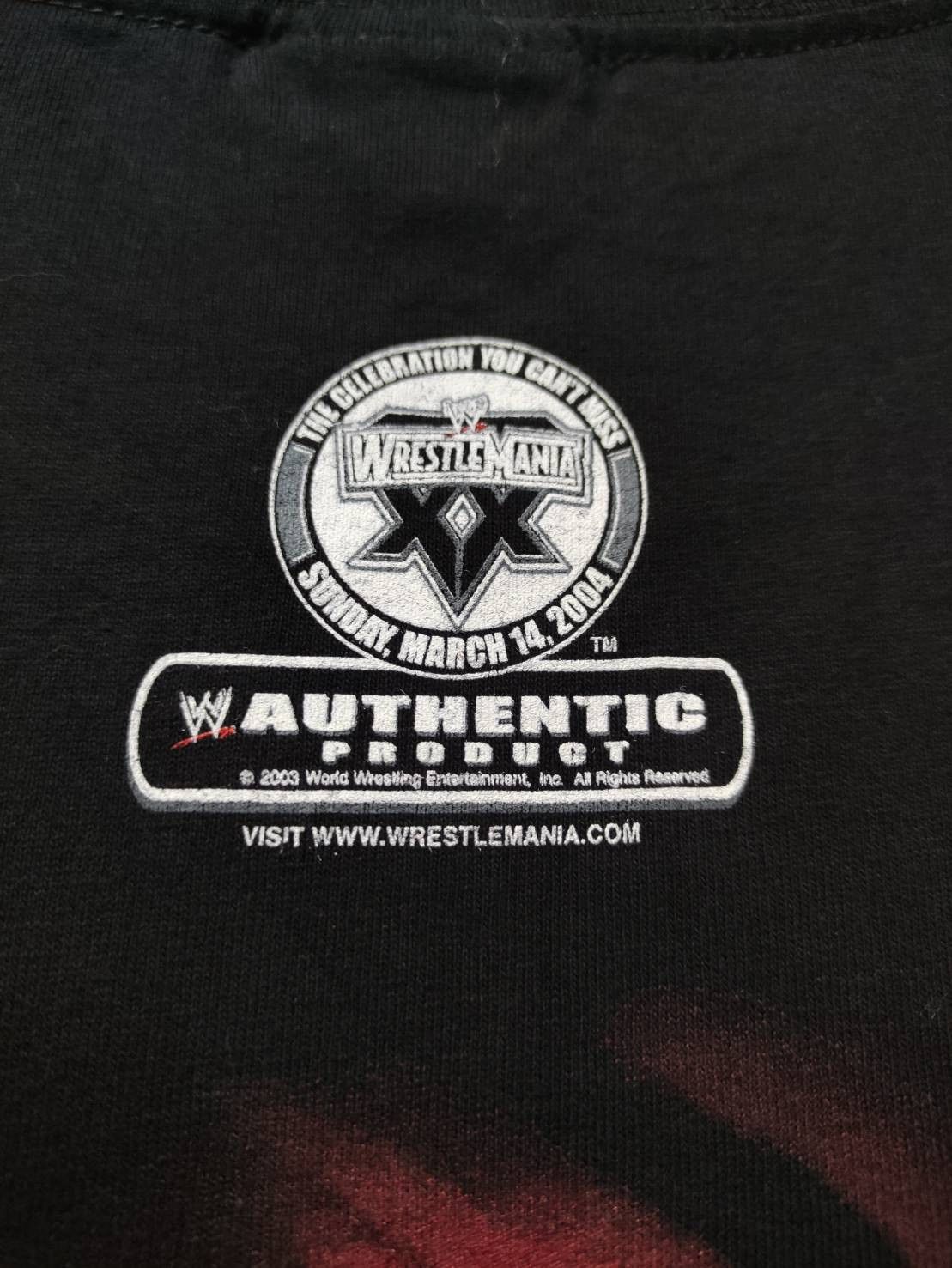 WWE Vtg 00's Kane " Face Your Fear " Wrestlemania Promo T-Shirt Size US M / EU 48-50 / 2 - 12 Thumbnail