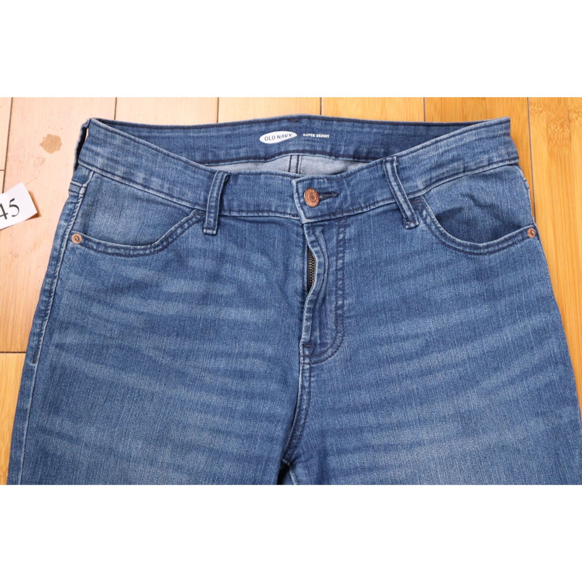 Old Navy Old Navy Super Skinny Jeans - Size 10 - Mid-Rise Stretch Den Size 32" / US 10 / IT 46 - 3 Thumbnail