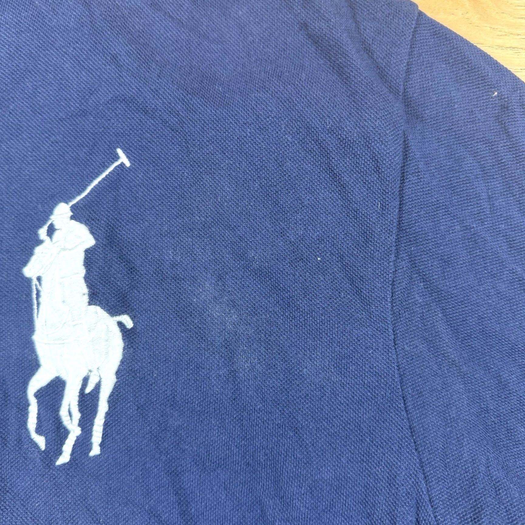 Ralph Lauren VINTAGE Ralph Lauren Polo Shirt Mens XXL Blue US Flag Big Pony #3 Size US XXL / EU 58 / 5 - 4 Thumbnail