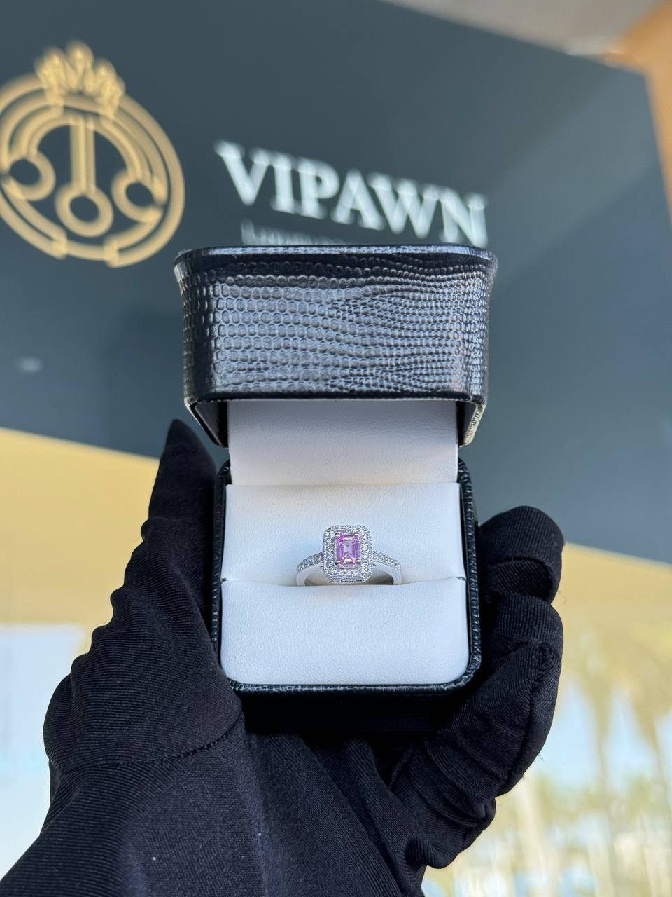 Other EFFY PINK SAPPHIRE & DIAMOND RING 14K WHITE GOLD LADIES Sz 7 Size ONE SIZE - 4 Thumbnail