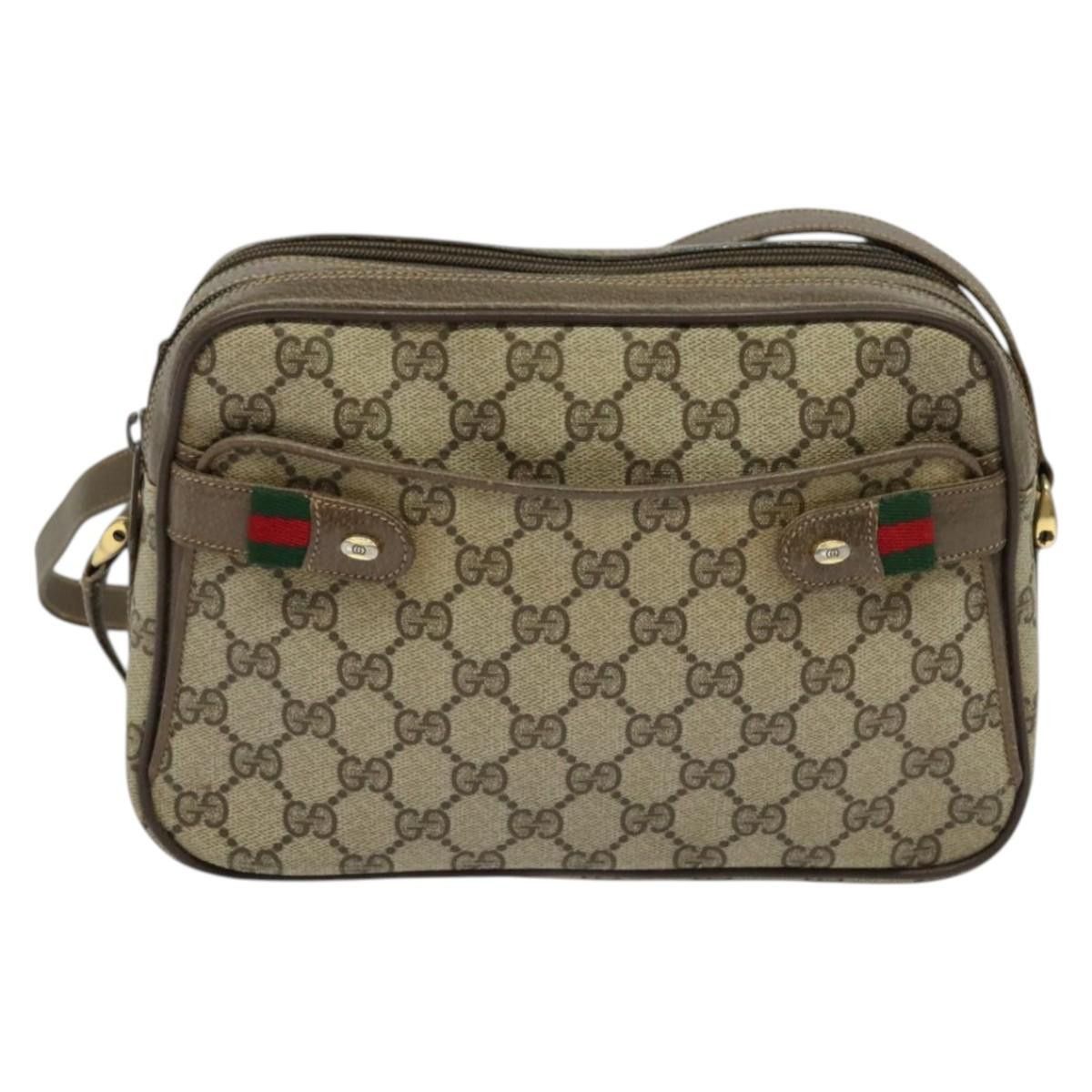 Gucci GUCCI GG Supreme Web Sherry Line Shoulder Bag Pvc Beige 904 Size ONE SIZE - 2 Thumbnail