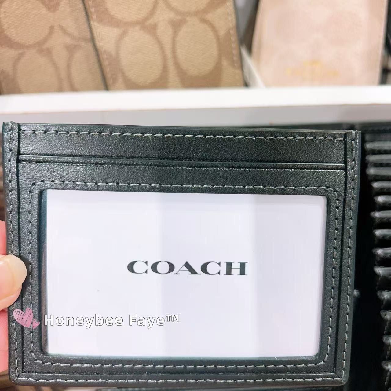 Coach NWT Coach Slim Id Card Case CCO34 Charcoal/Gold Size ONE SIZE - 4 Thumbnail