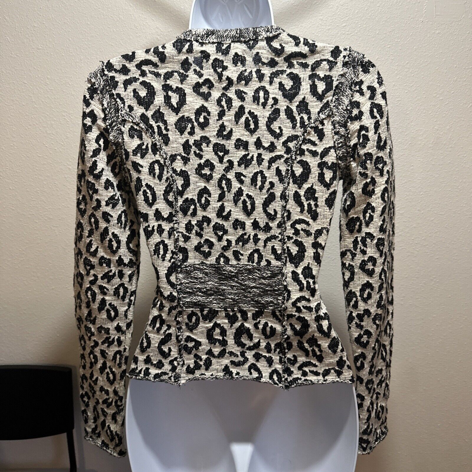 Lucky Brand Lucky Lotus by Lucky Brand Leopard Print Knit Jacket XS Size XS / US 0-2 / IT 36-38 - 6 Thumbnail