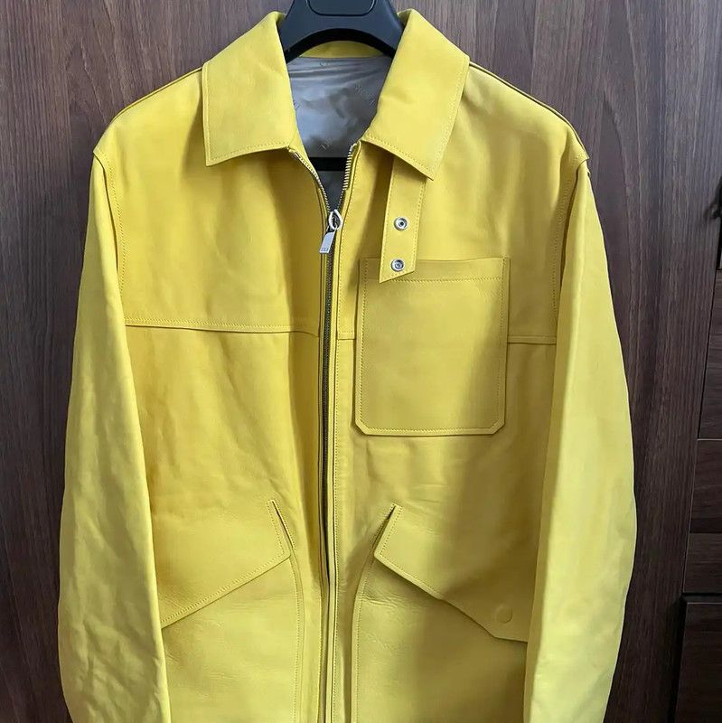 Dior Dior Yellow Leather Men's Long Sleeve Jacket 0089 Size US S / EU 44-46 / 1 - 1 Thumbnail