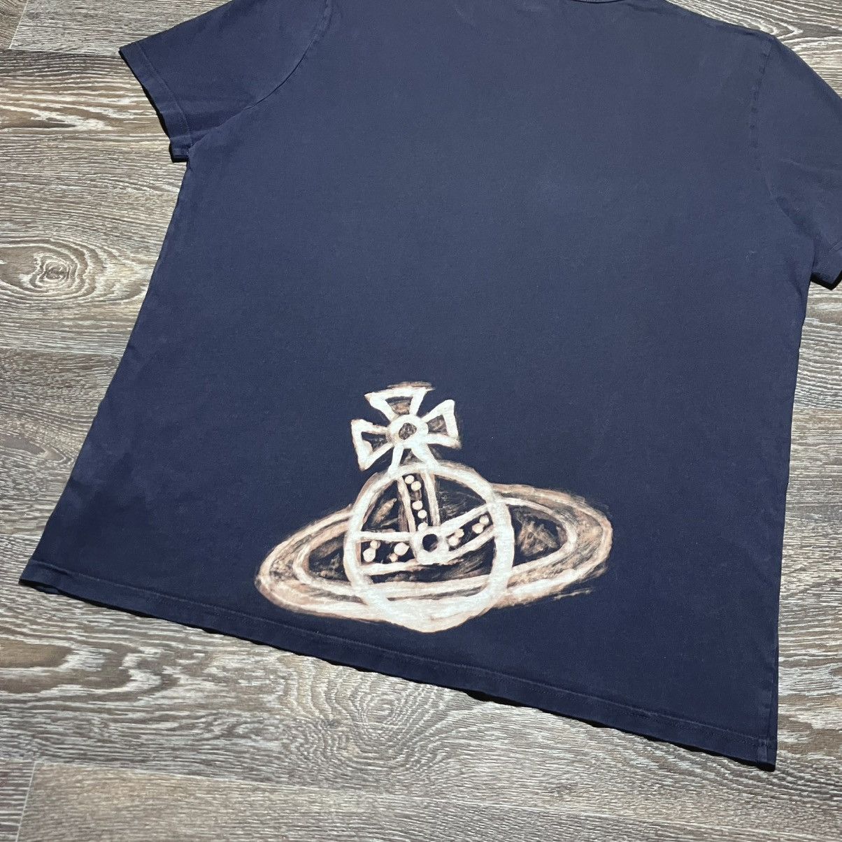 Vivienne Westwood VIVIENNE WESTWOOD Big Orb Custom Hand Painted Logo T-shirt Size US XL / EU 56 / 4 - 3 Thumbnail