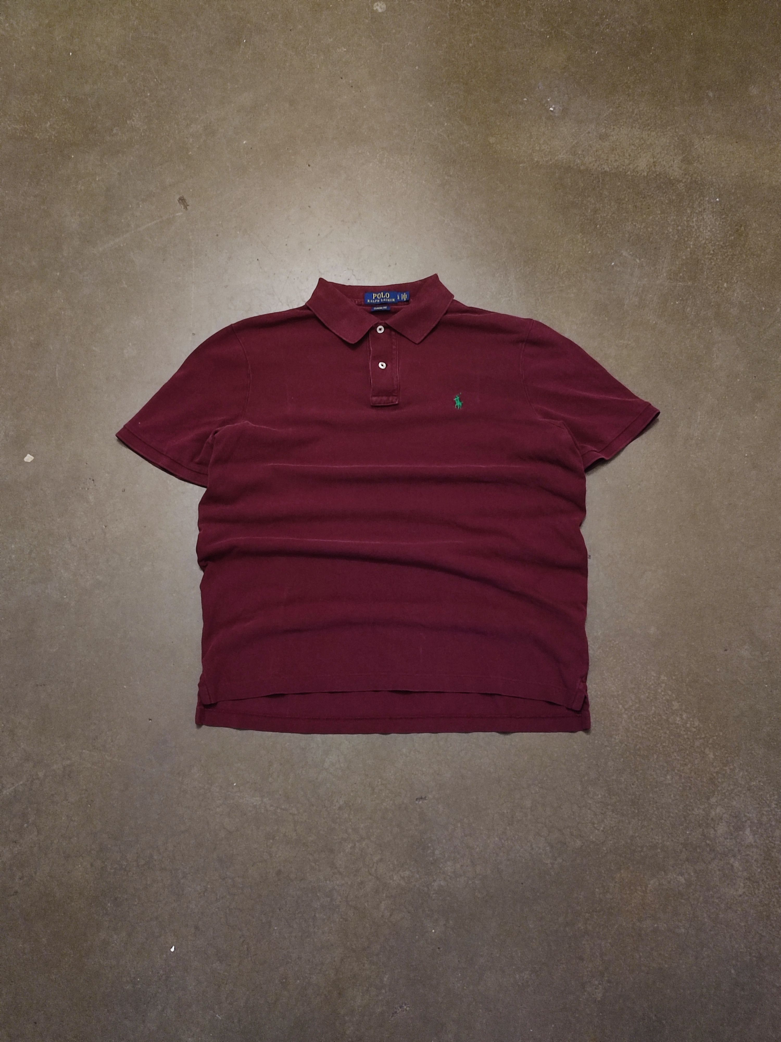 Polo Ralph Lauren Vintage Polo Ralph Lauren Polo Shirt – Burgundy Size US L / EU 52-54 / 3 - 1 Thumbnail