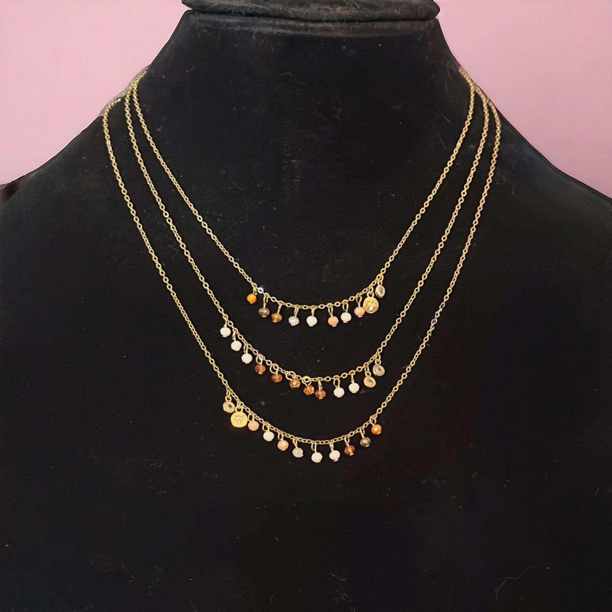 Loft Vintage Loft multi strand layered dangle charm necklace Size ONE SIZE - 1 Thumbnail