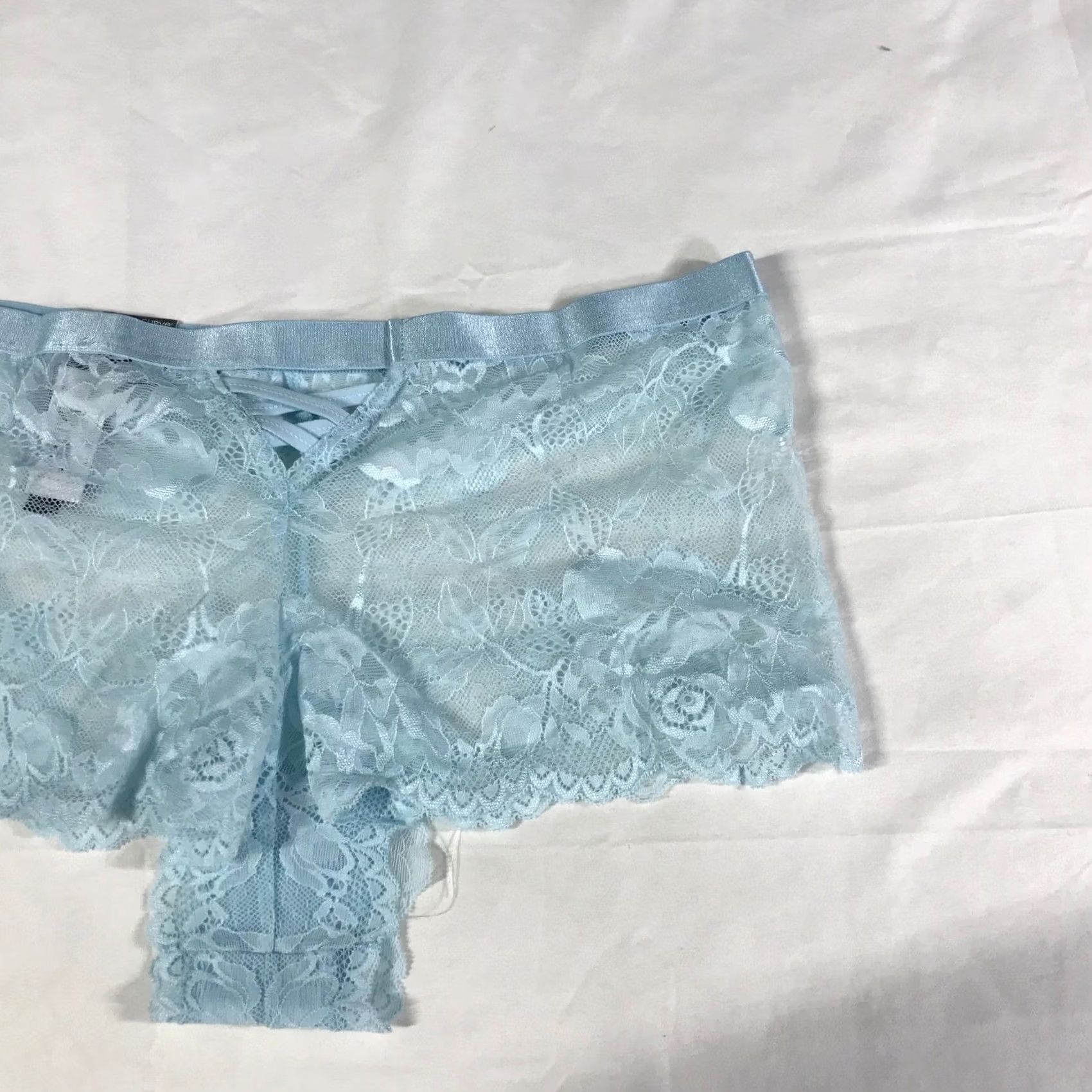 Torrid Torrid Curve Plus Size Cheeky Lace Panties Light Blue Floral Size 25" / US 0 / IT 36 - 6 Thumbnail