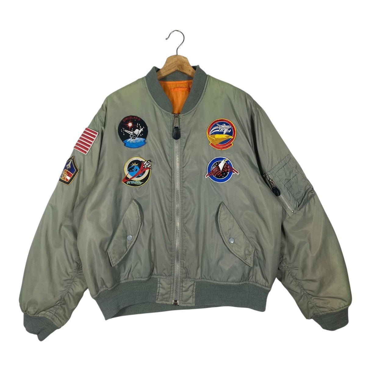 Japanese Brand Vintage 90s Flyers Mens Intermediate MA-1 Reversible Bomber Size US L / EU 52-54 / 3 - 1 Thumbnail