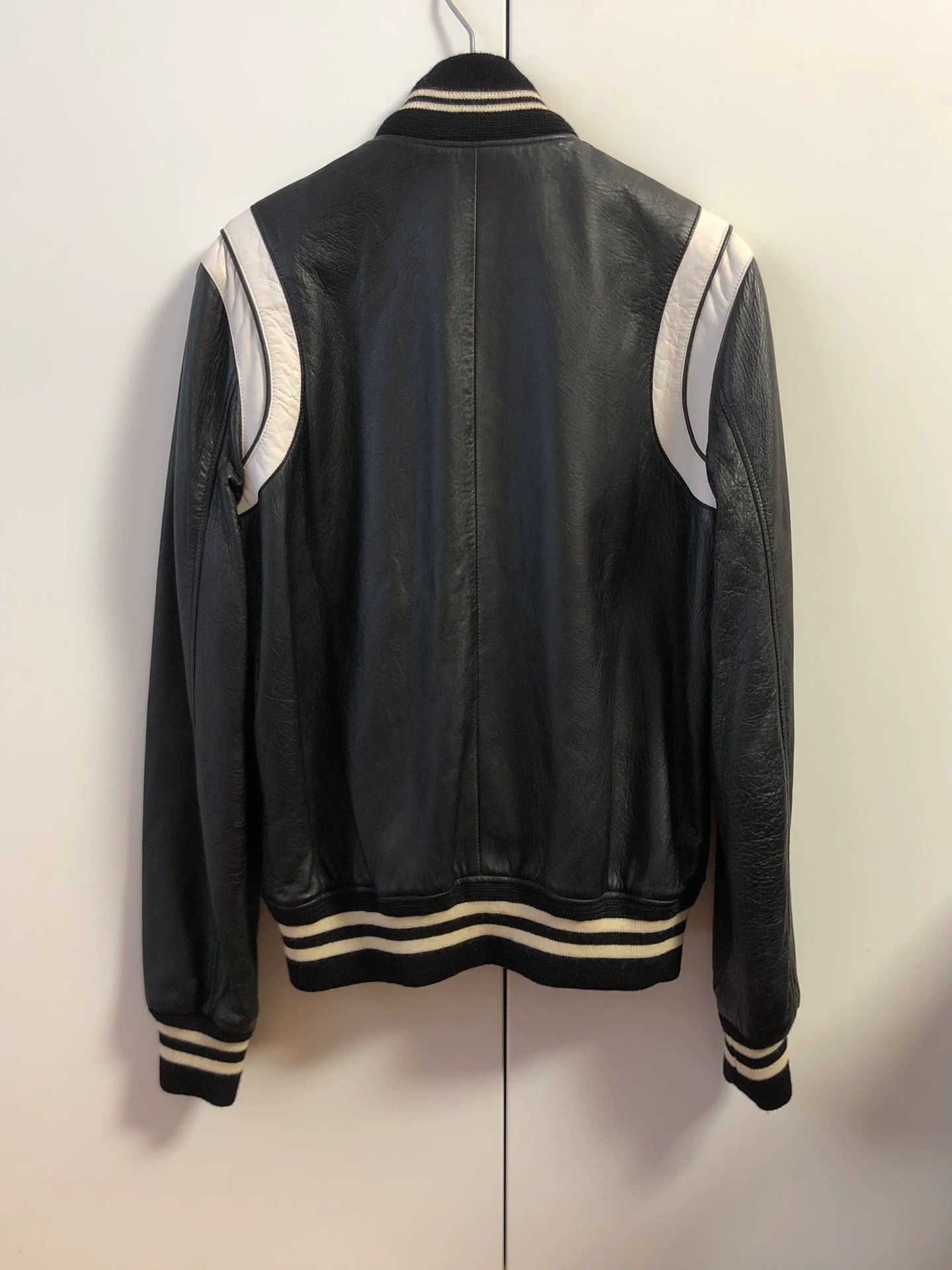 Saint Laurent Paris Saint Laurent Black and White Baseball Jacket (SLP) Size US S / EU 44-46 / 1 - 2 Thumbnail