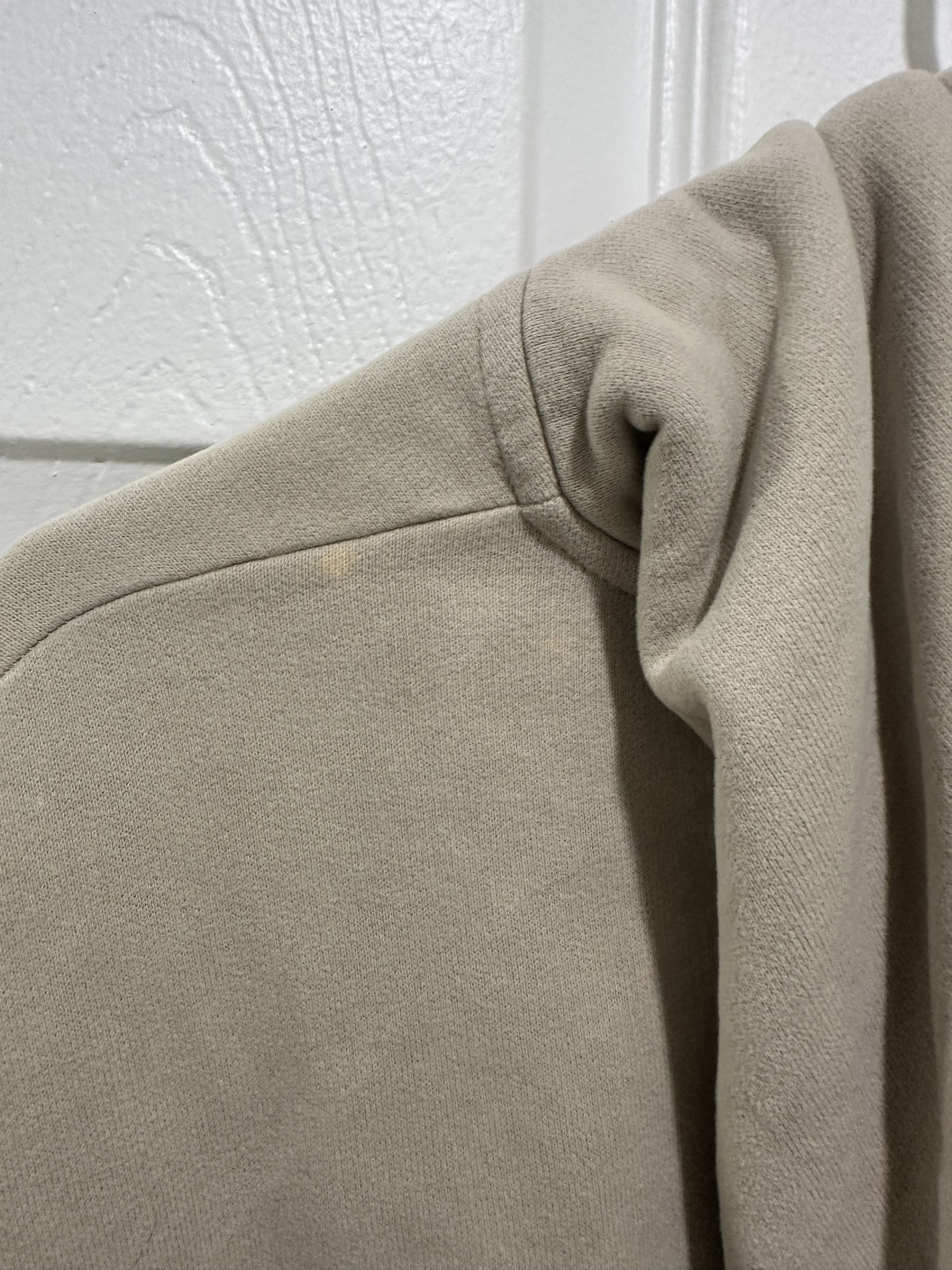 Yves Saint Laurent Painted Logo Print Hooded Sweatshirt Beige Size US L / EU 52-54 / 3 - 6 Thumbnail