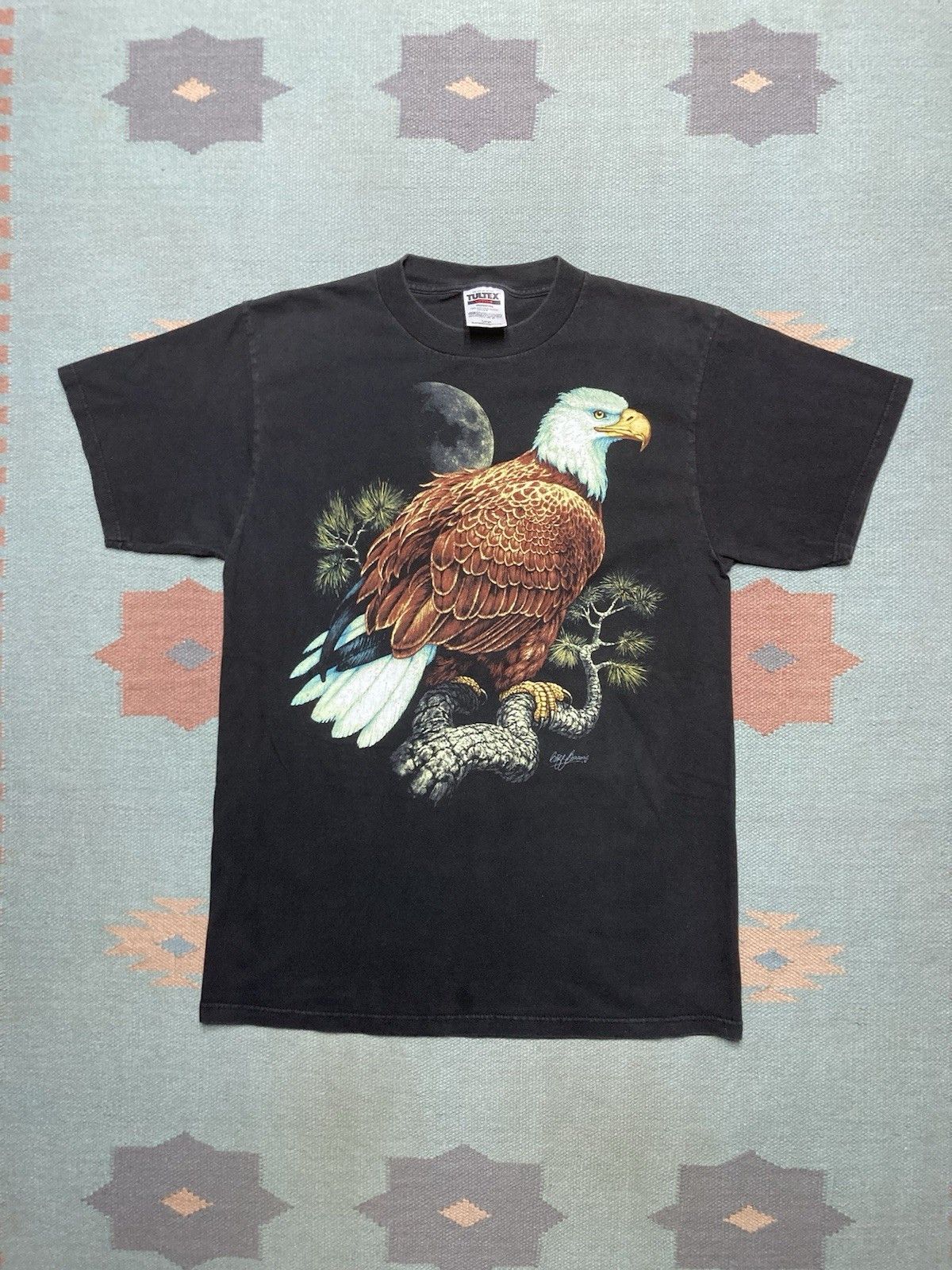 Vintage Vintage t shirt eagle bird animal nature tee Cliff Bonamie L Size US L / EU 52-54 / 3 - 1 Thumbnail