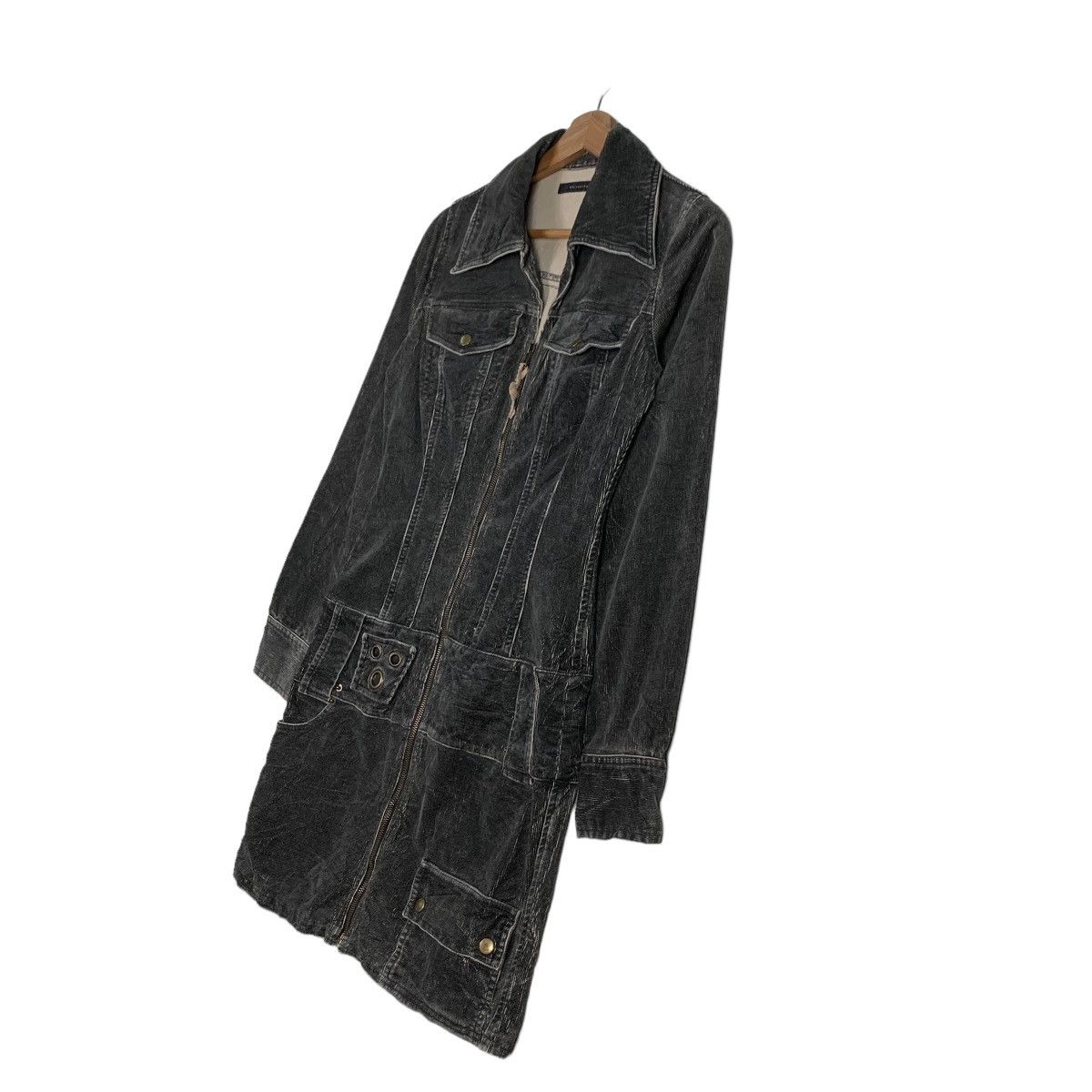 Japanese Brand MAITRESSE Corduroy Overcoat Jacket #0101-C6 Size S / US 4 / IT 40 - 2 Thumbnail