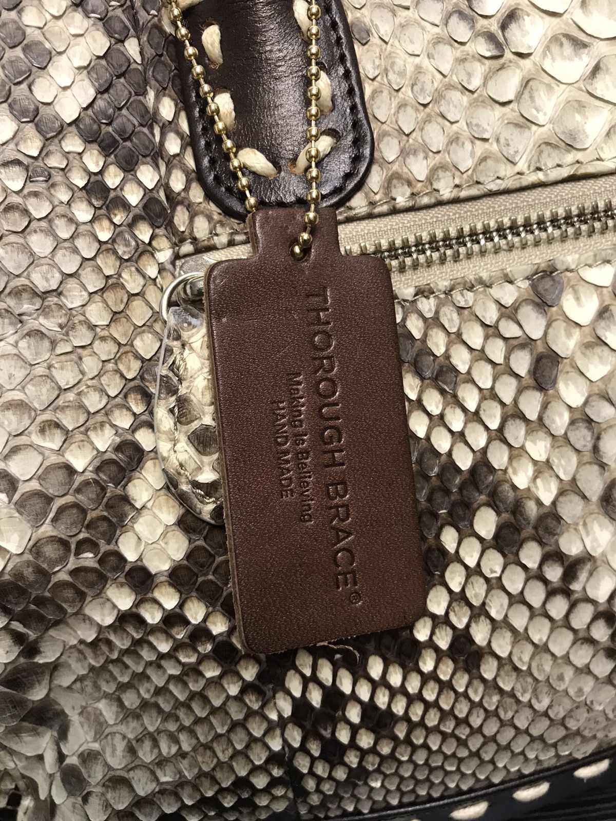 Handmade × Hysteric Glamour × Japanese Brand Thorough Brace python Skin Handbag Size ONE SIZE - 10 Thumbnail