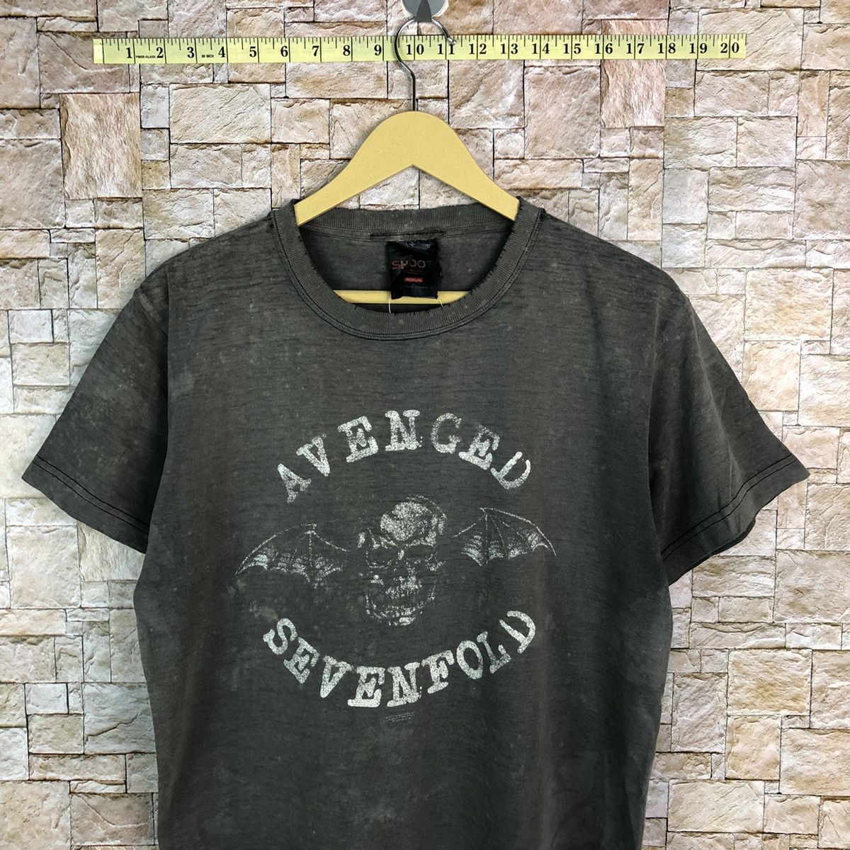 Band Tees × Vintage Avenged Sevenfold heavy metal band Grey T-Shirt #A571 Size US M / EU 48-50 / 2 - 2 Thumbnail