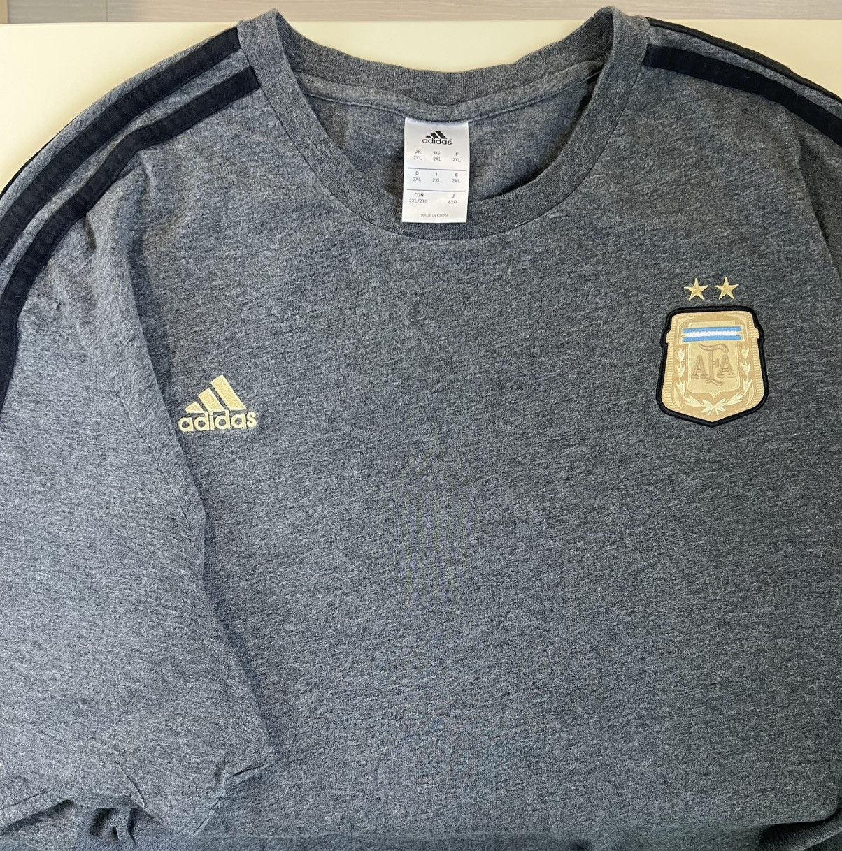 Adidas × Vintage Messi Jersey Shirt Mens -Grey Adidas Soccer Argentina AFA Size US XXL / EU 58 / 5 - 3 Thumbnail