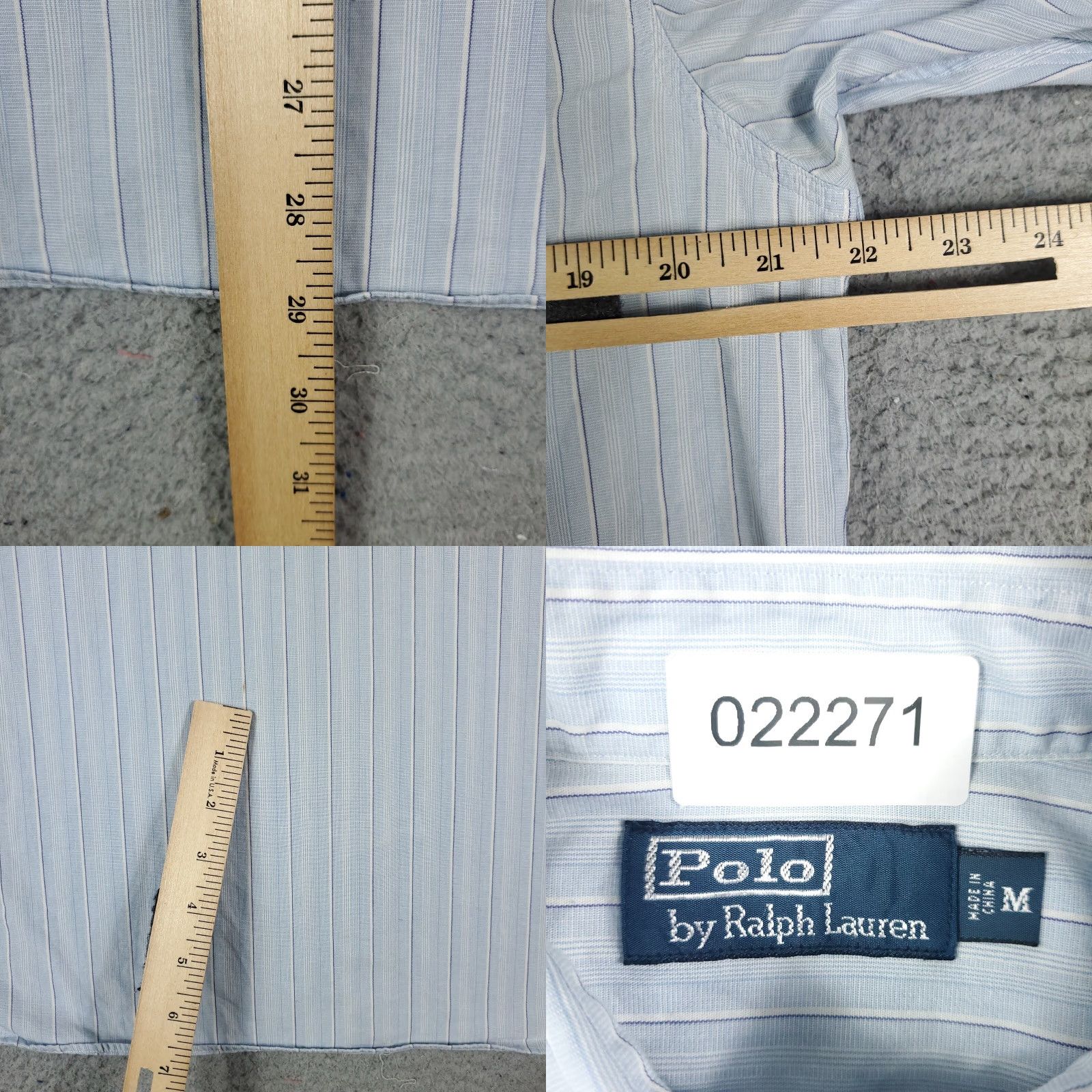 Ralph Lauren Ralph Lauren Button-Up Shirt Mens Medium Blue Striped Casual Long Sleeve Preppy Size US M / EU 48-50 / 2 - 8 Thumbnail