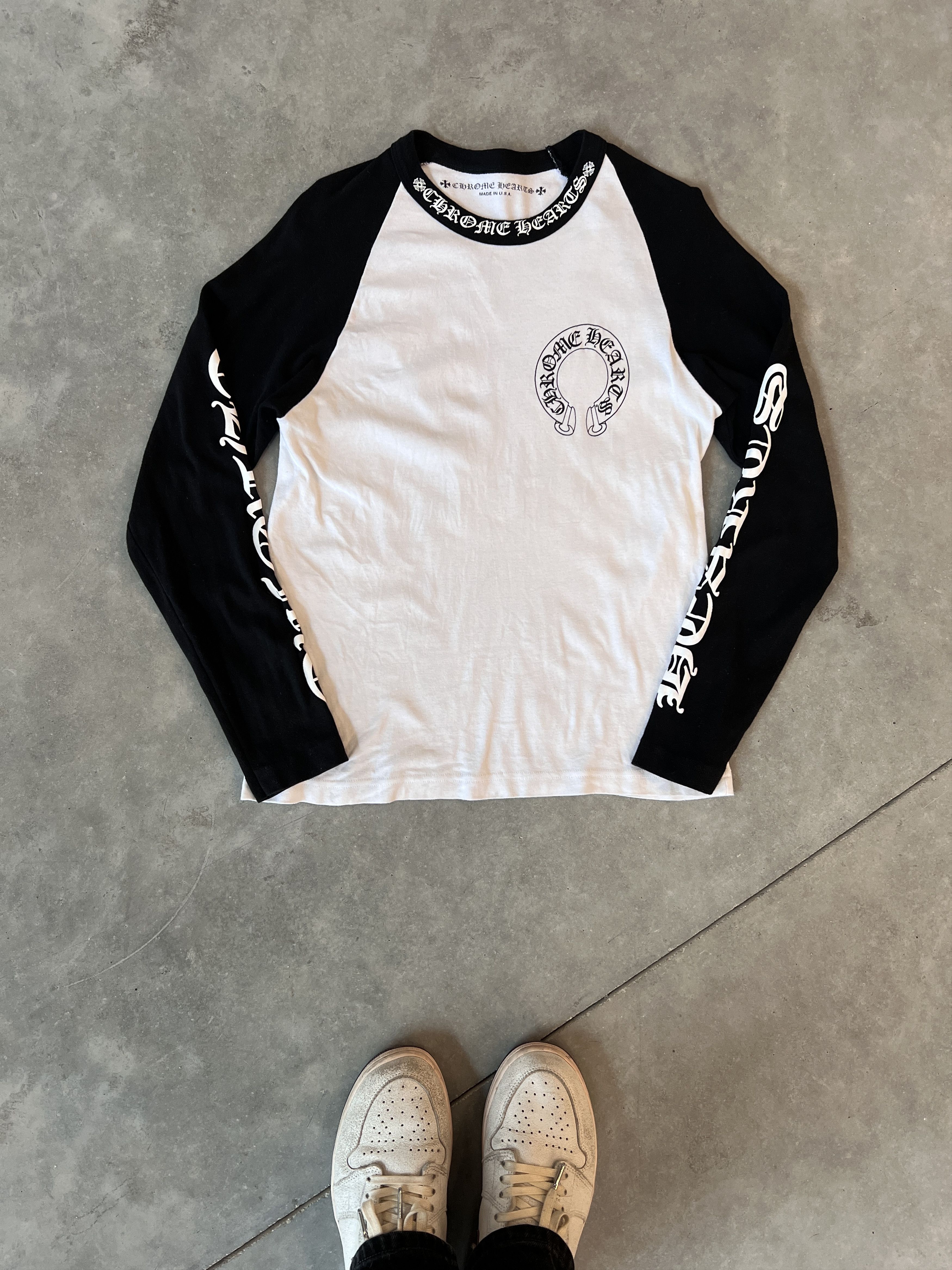 Chrome Hearts Chrome Hearts Horseshoe Baseball Shirt White