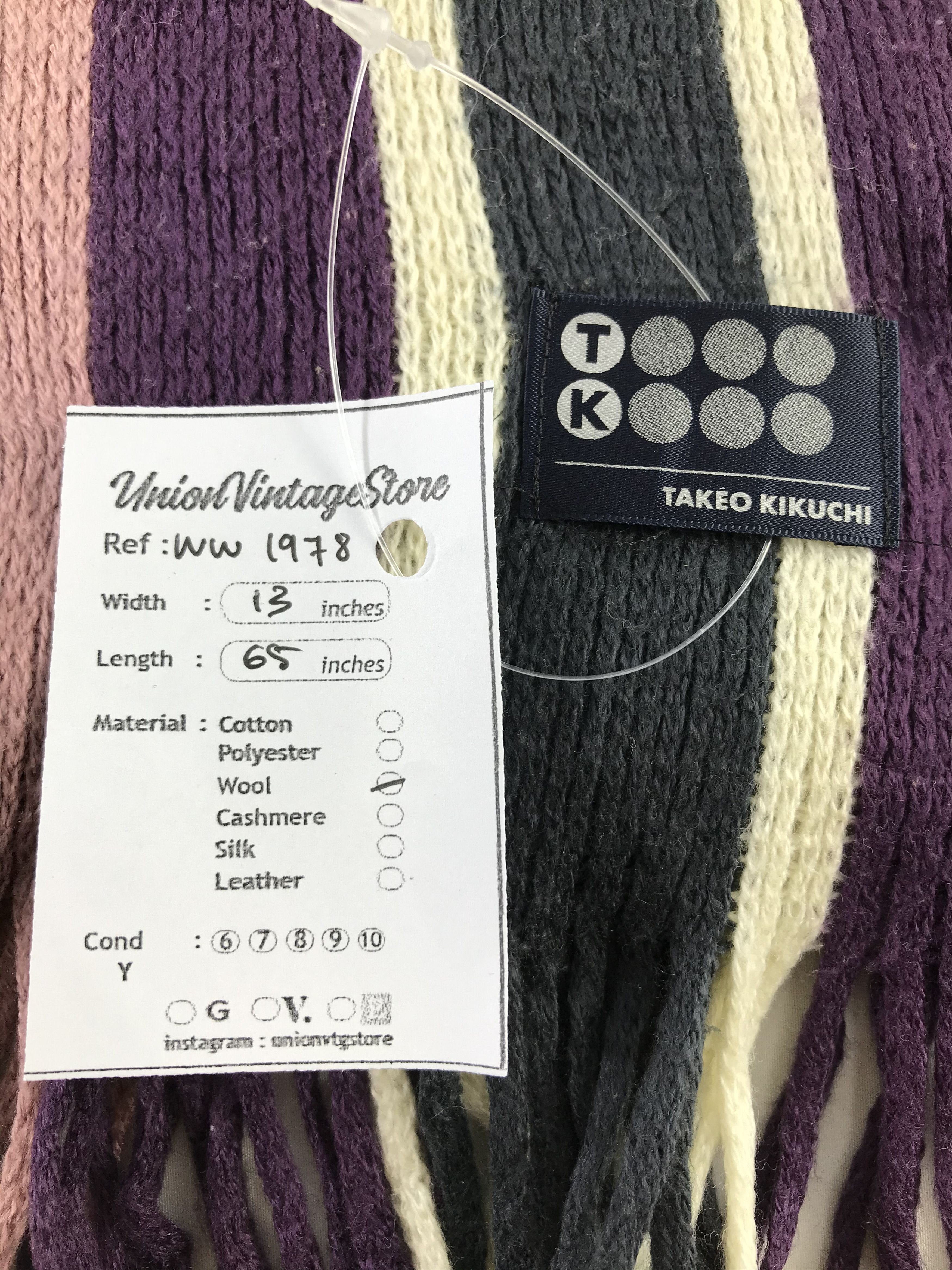 Takeo Kikuchi × Vintage Takeo Kikuchi Scarf / Muffler / Neckwear - WW1978 Size ONE SIZE - 4 Thumbnail