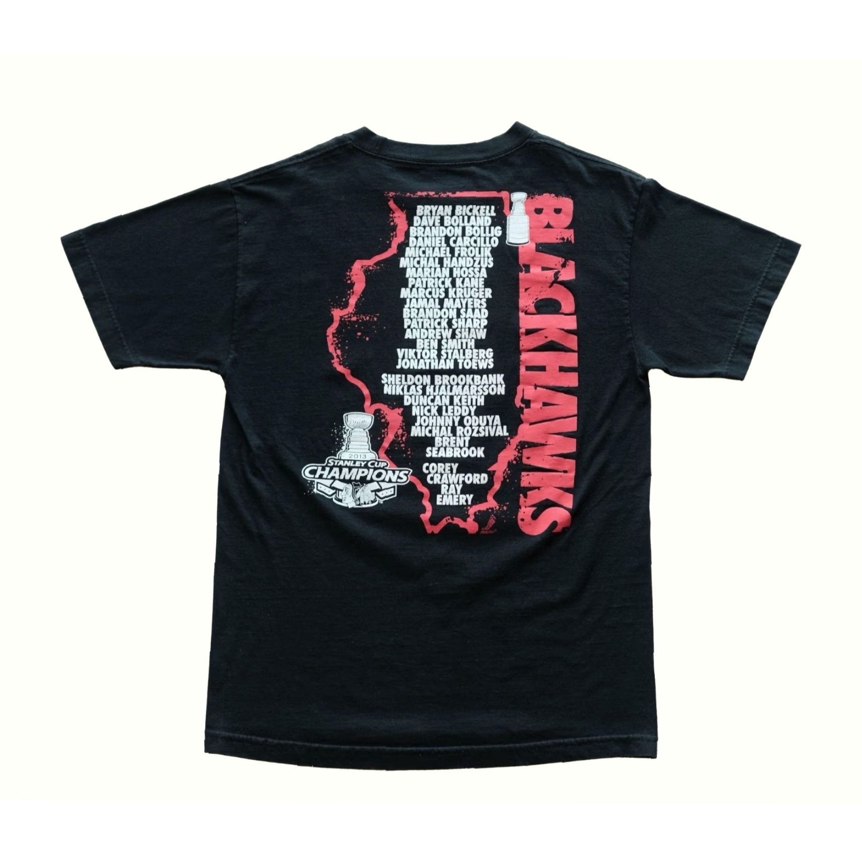 Reebok VTG Reebok Hockey NHL Blackhawks Stanley Cup Champions Y2K Men's Adult T Shirt SZ M Black Crew Neck Short Sleeve Cotton Size US M / EU 48-50 / 2 - 3 Thumbnail