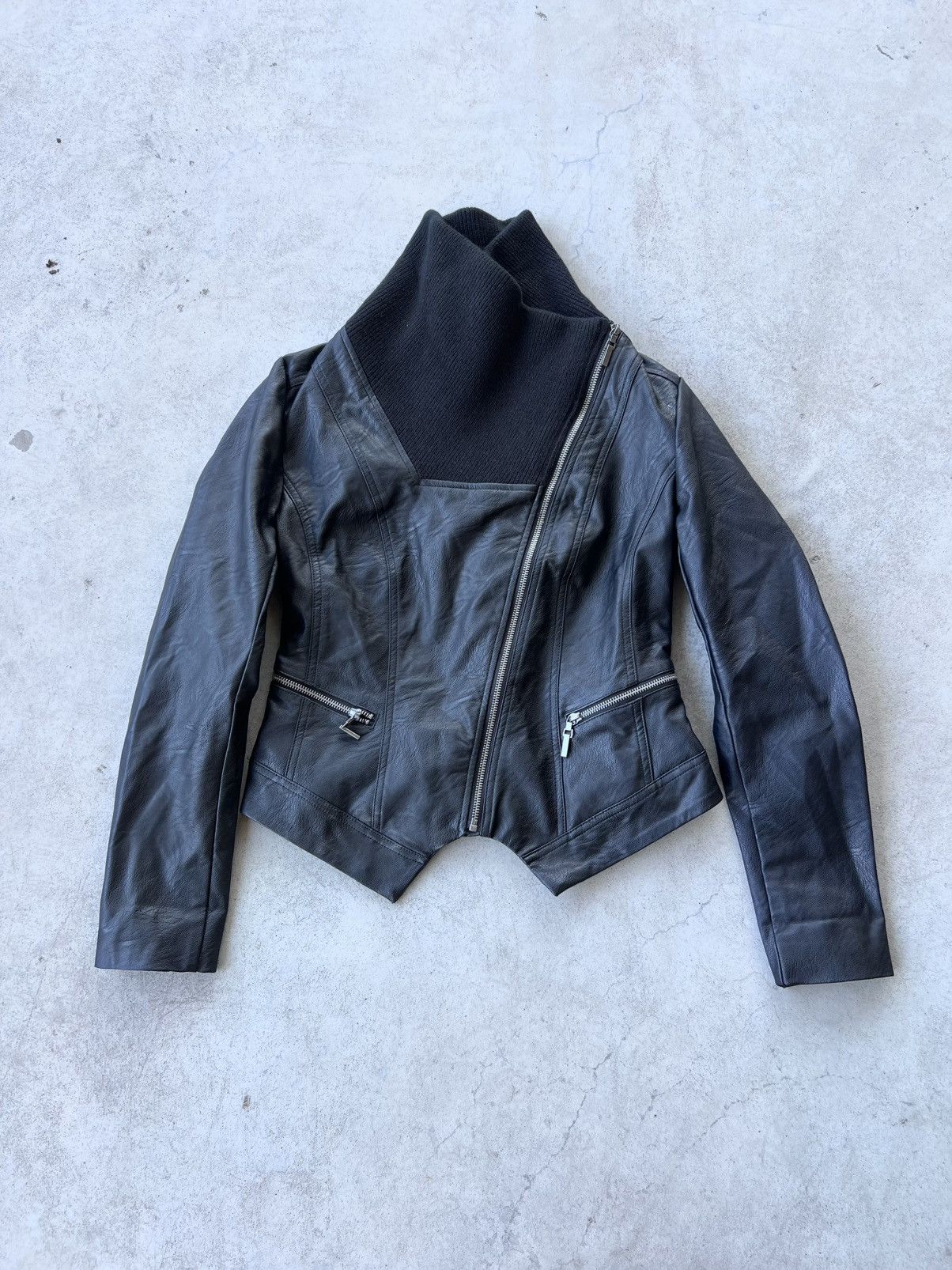 Other Avant Garde Leather Asymmetrical Zip Jacket Size M / US 6-8 / IT 42-44 - 1 Thumbnail