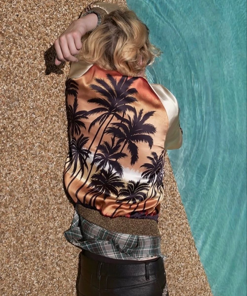 Saint Laurent Paris Saint Laurent Palm Tree / Sunset Jacket (Runway Sample) Size US S / EU 44-46 / 1 - 10 Thumbnail