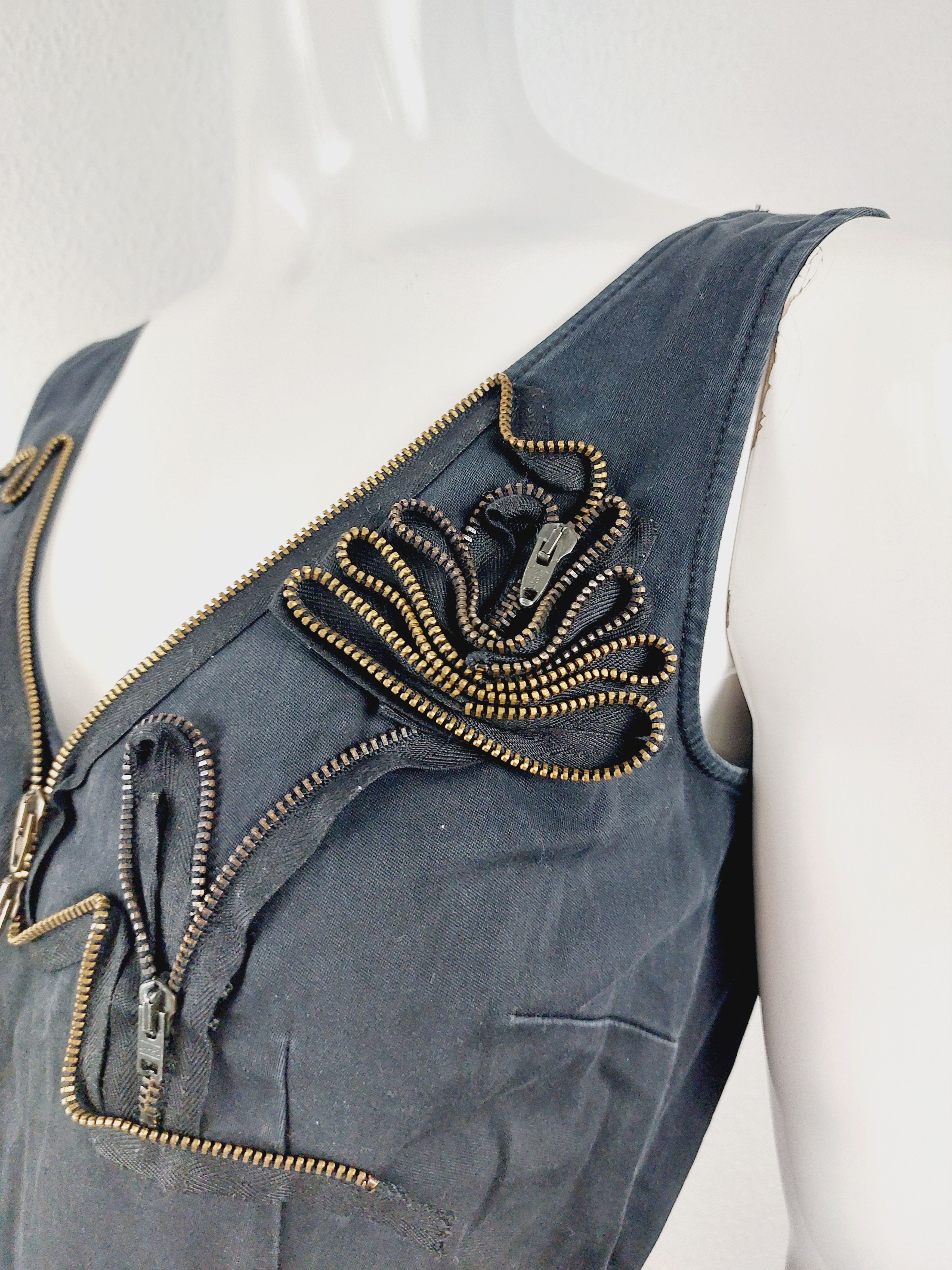 Moschino Moschino Cheap and Chic Zip Zipper Denim Jeans Midi Dress Size S / US 4 / IT 40 - 4 Thumbnail
