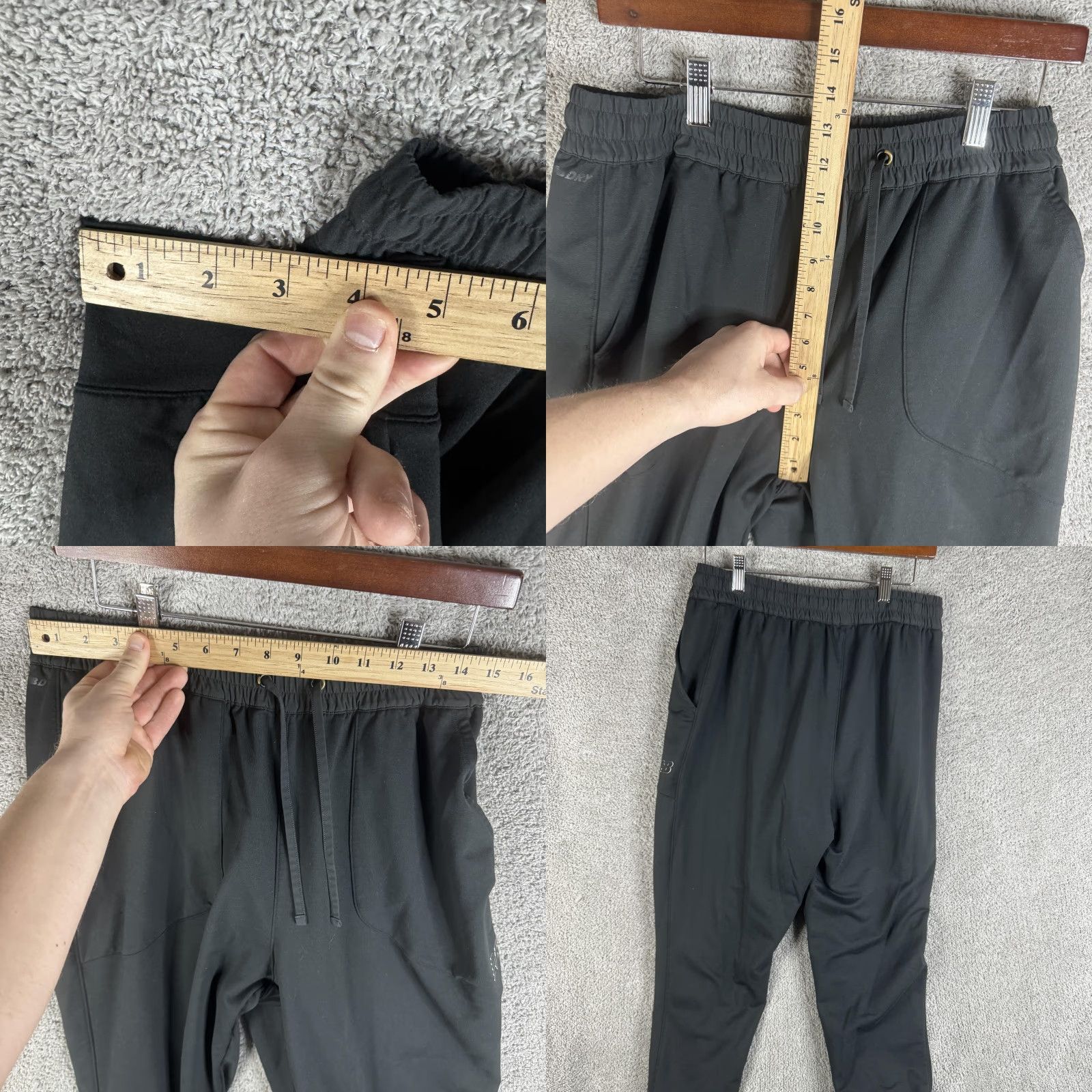 New Balance New Balance Jogger Pants Mens M Black Knit Elastic Waist Athletic Regular Size Medium Tapered Leg Pockets Size US 31 - 8 Thumbnail