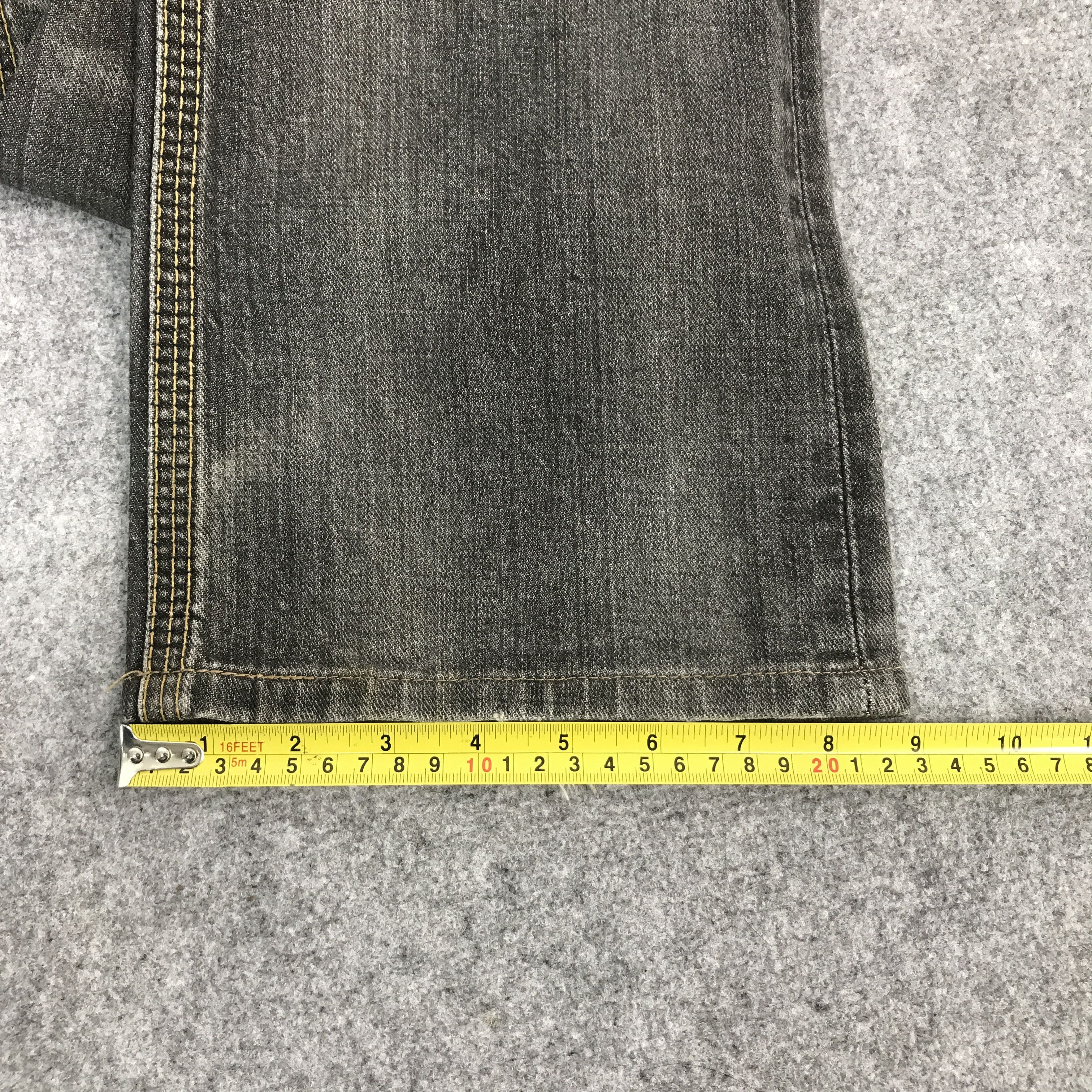Japanese Brand EDWIN DISTRESSED BLACK DENIM PANTS Size US 28 / EU 44 - 13 Thumbnail