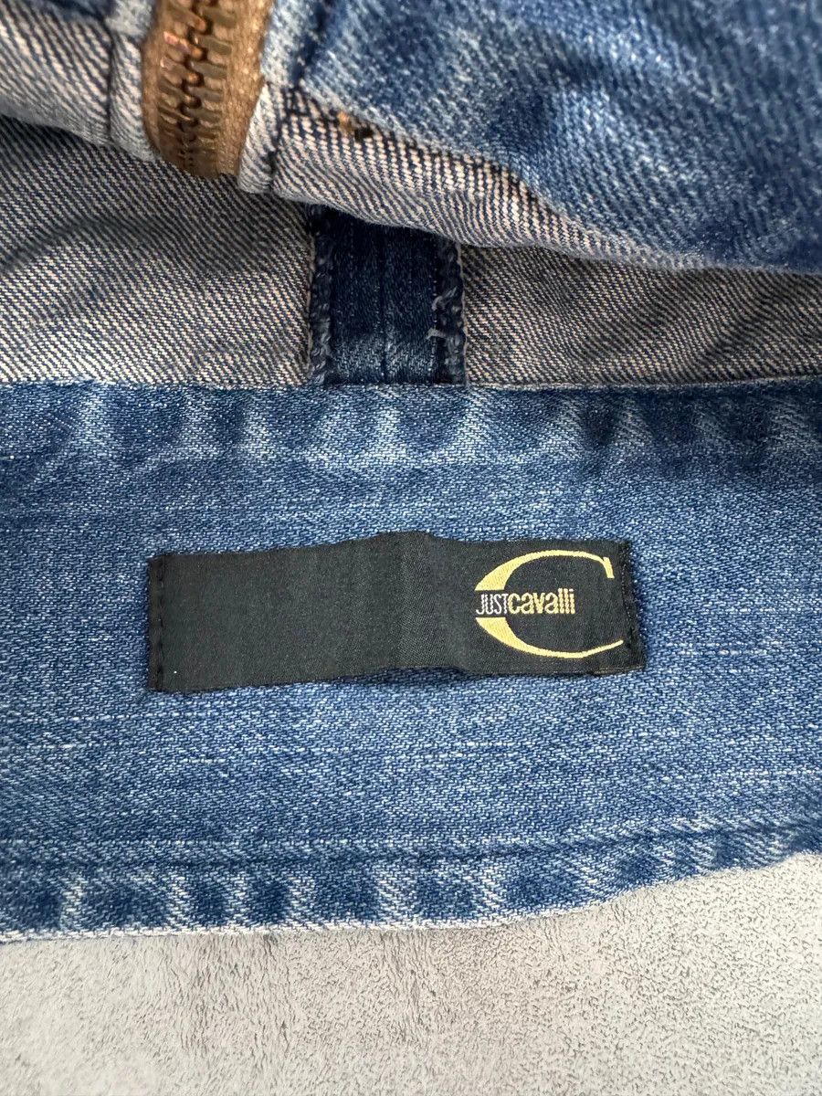 Just Cavalli × Vintage FW2003 Cavalli Minimalist Armor Denim Jacket Size US S / EU 44-46 / 1 - 4 Thumbnail