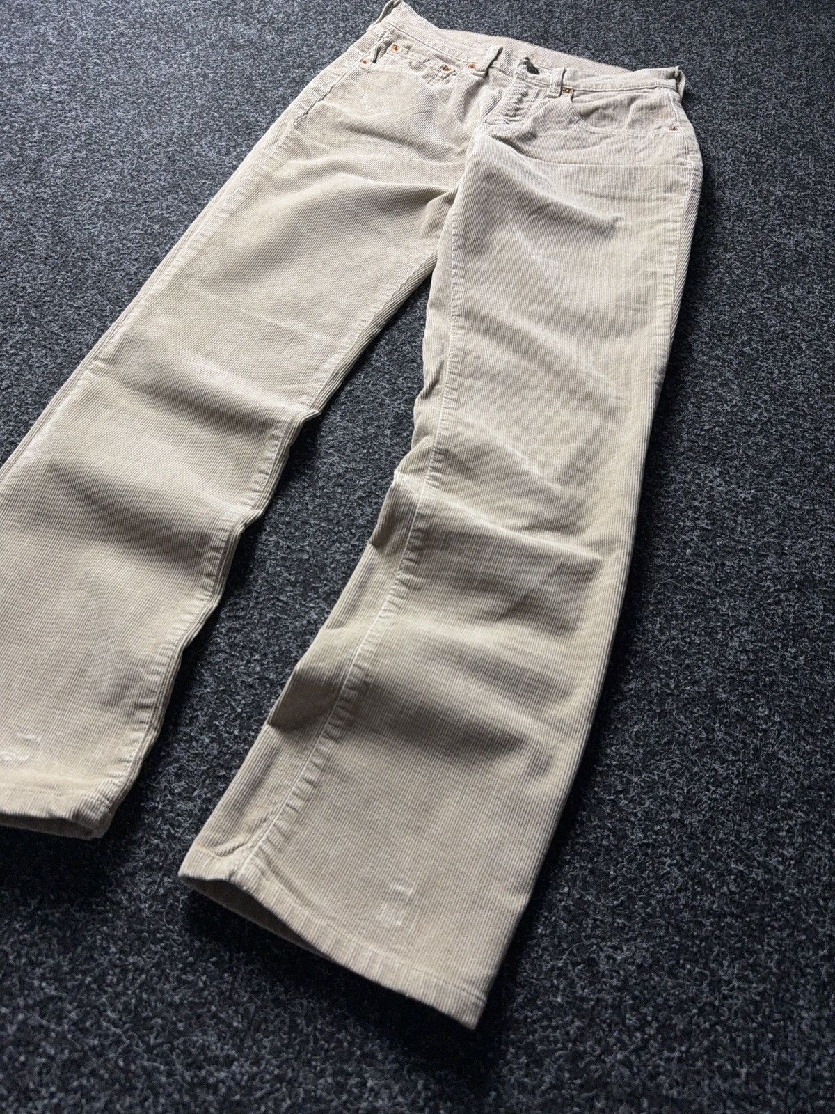 Levi's Vintage Clothing Retro Levi’s 595 Western Beige Corduroy Pants Made in Italy Size 27" / US 4 / IT 40 - 3 Thumbnail