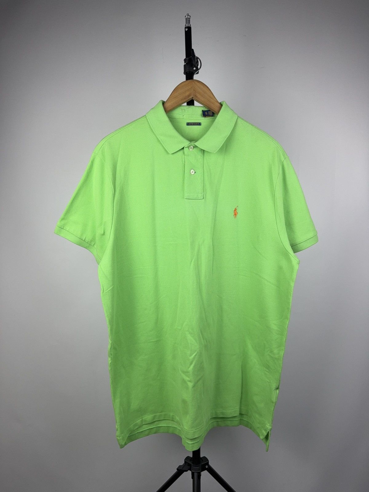 Polo Ralph Lauren Luxury 00s Ralph Lauren Polo lime green custom slim fit XL Size US XL / EU 56 / 4 - 1 Thumbnail