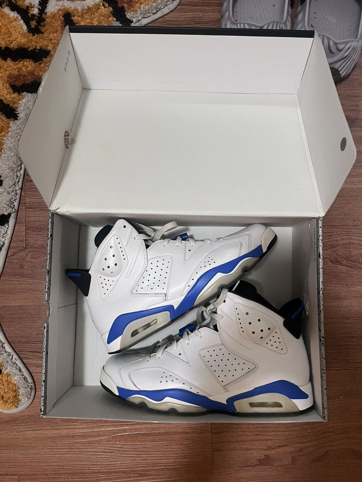 Jordan Brand × Nike Air Jordan 6 Retro 'Sport Blue' 2014 Size US 11 / EU 44 - 2 Thumbnail