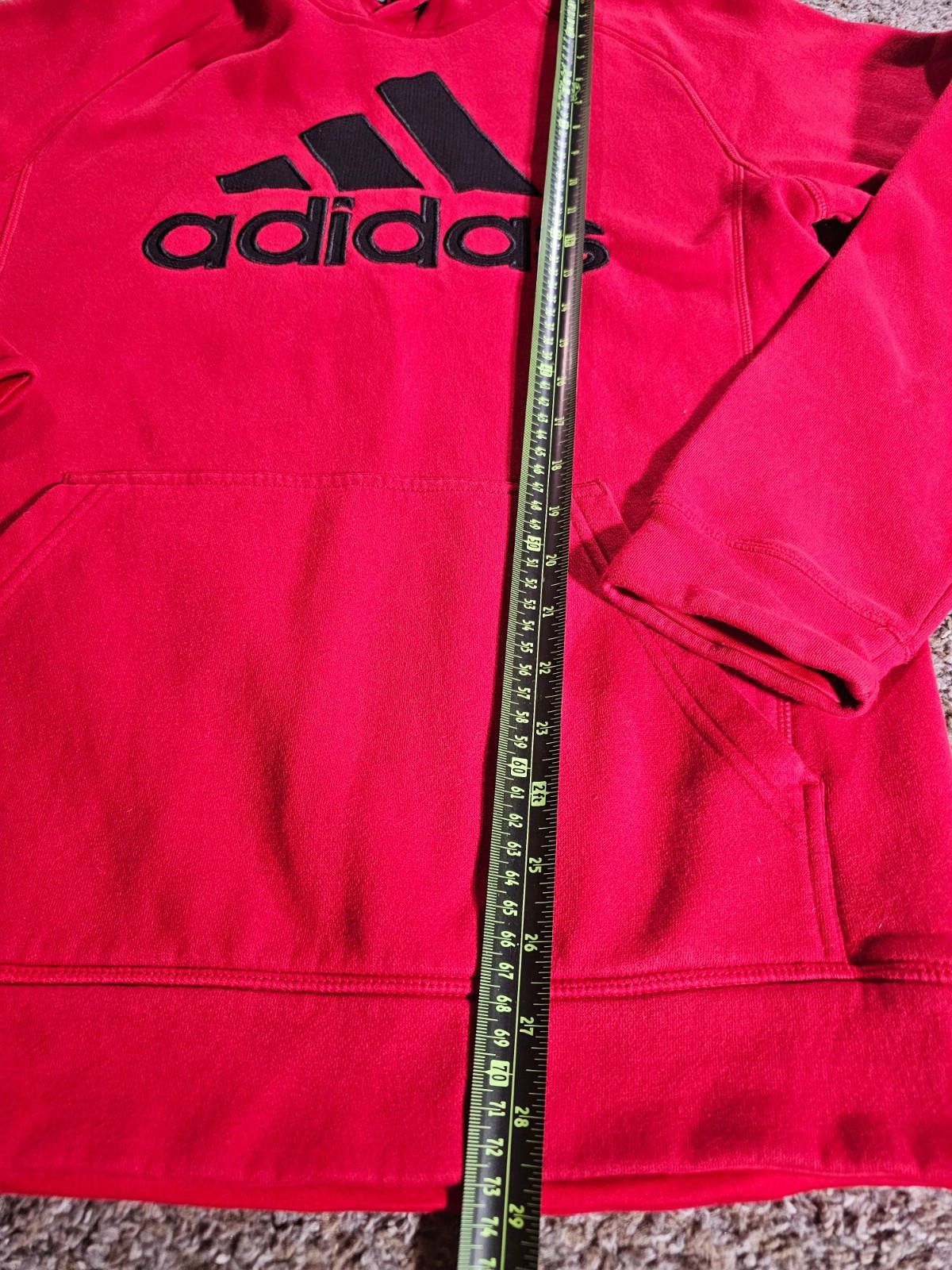 Adidas Adidas Hoodie Mens S Red Logo Graphic Pullover Sweatshirt Size US S / EU 44-46 / 1 - 5 Thumbnail