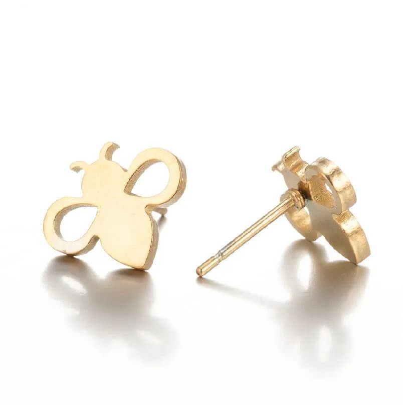 Jewelry Bee Mini Stud Earrings Charm Earring Gift Size ONE SIZE - 1 Thumbnail