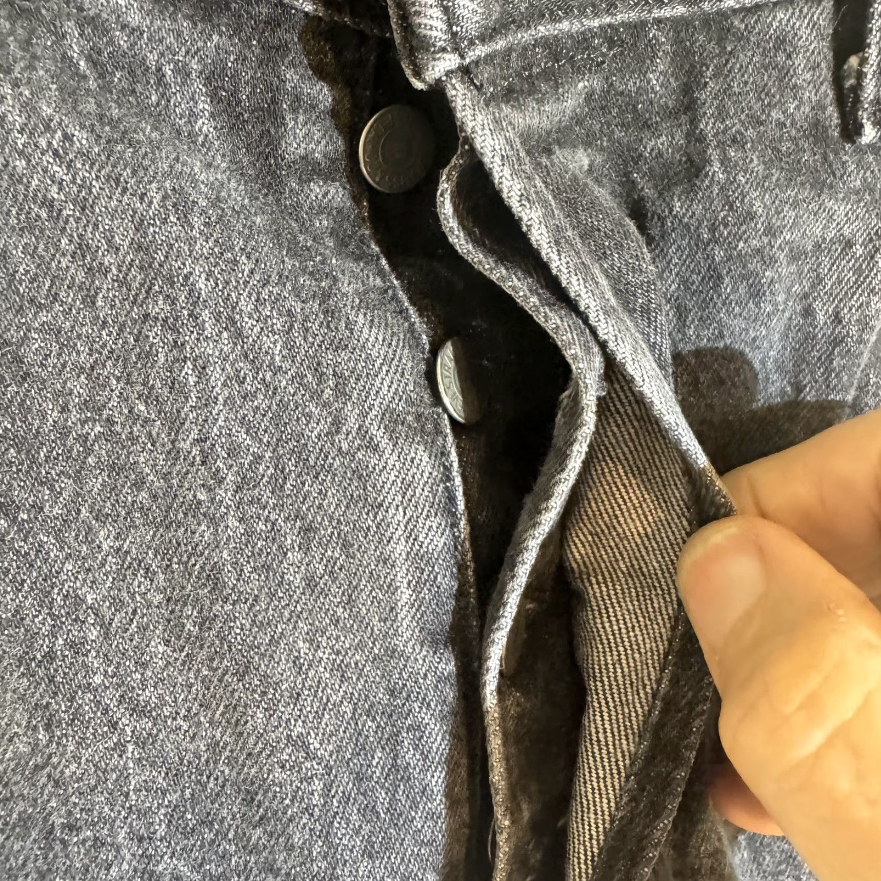 Levi's Levi's 501 Jeans Mens 36x30 Black Button Fly Straight Denim Classic Pants Size US 36 / EU 52 - 3 Thumbnail