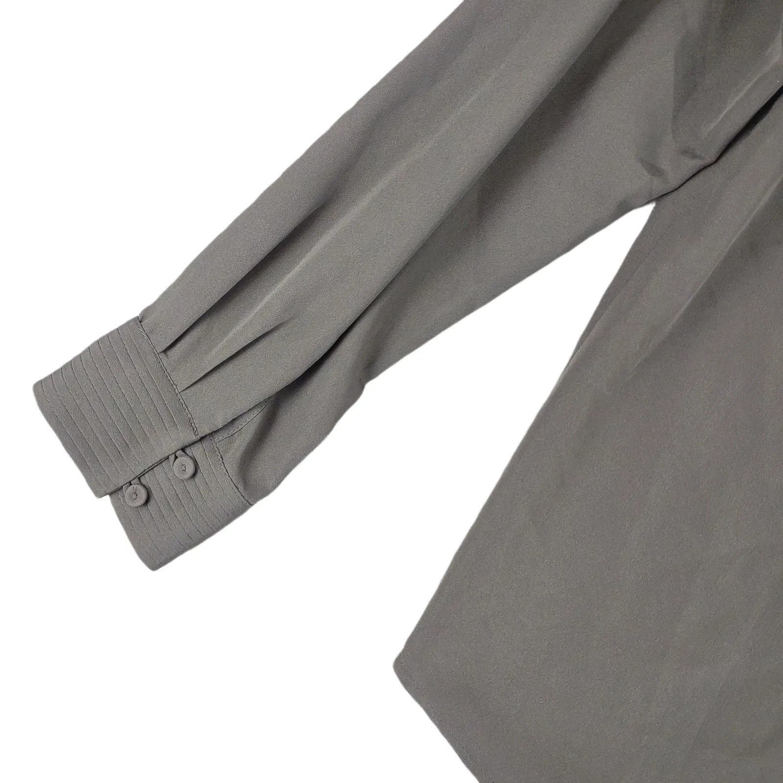 Other DANIEL RAINN Front Pleats Gray Button Up Blouse Petite Small Size S / US 4 / IT 40 - 5 Thumbnail