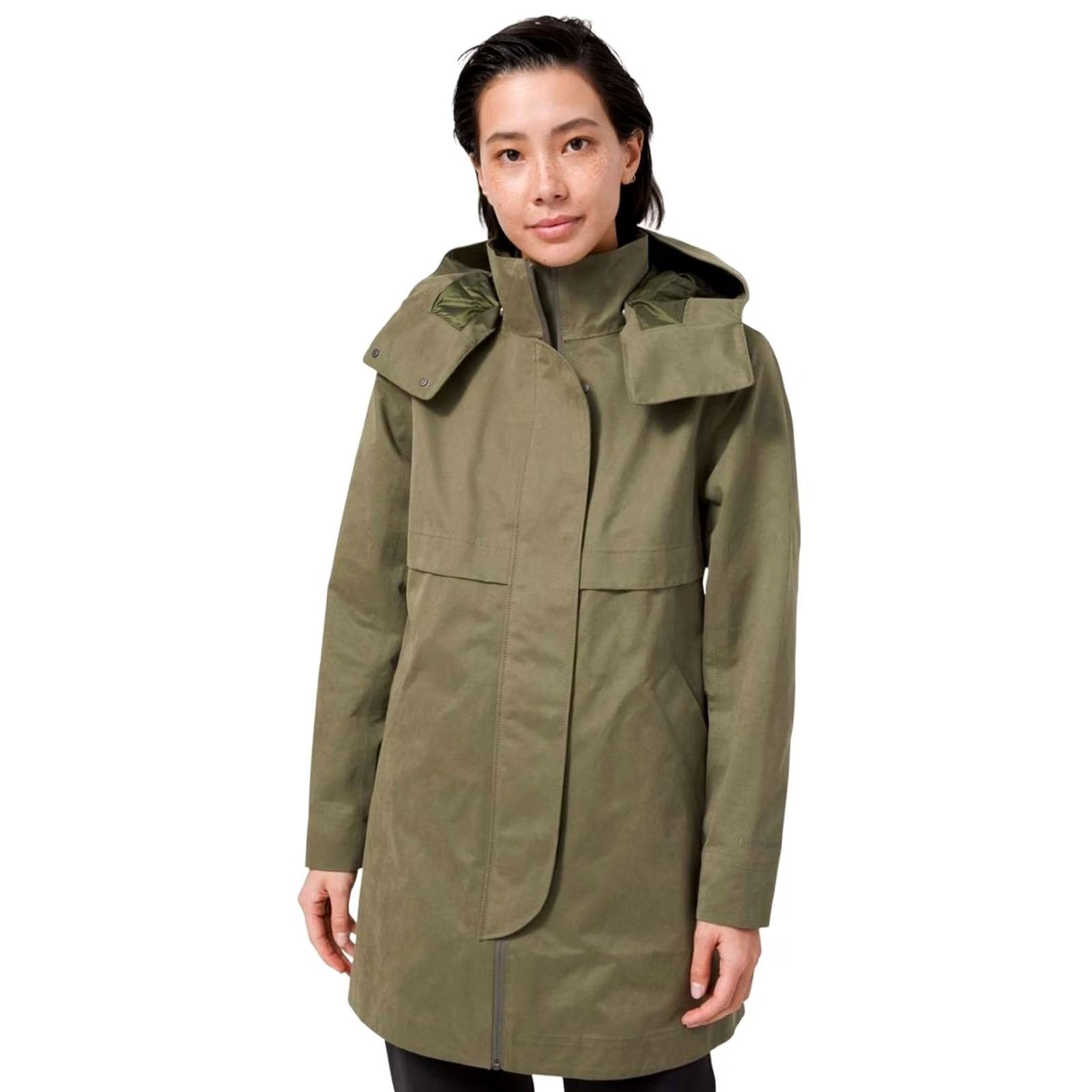 Lululemon Lululemon Jacket Womens 6 Rain Shaker Trench FATG Fatigue Waterproof Full Zip Green Size M / US 6-8 / IT 42-44 - 2 Thumbnail