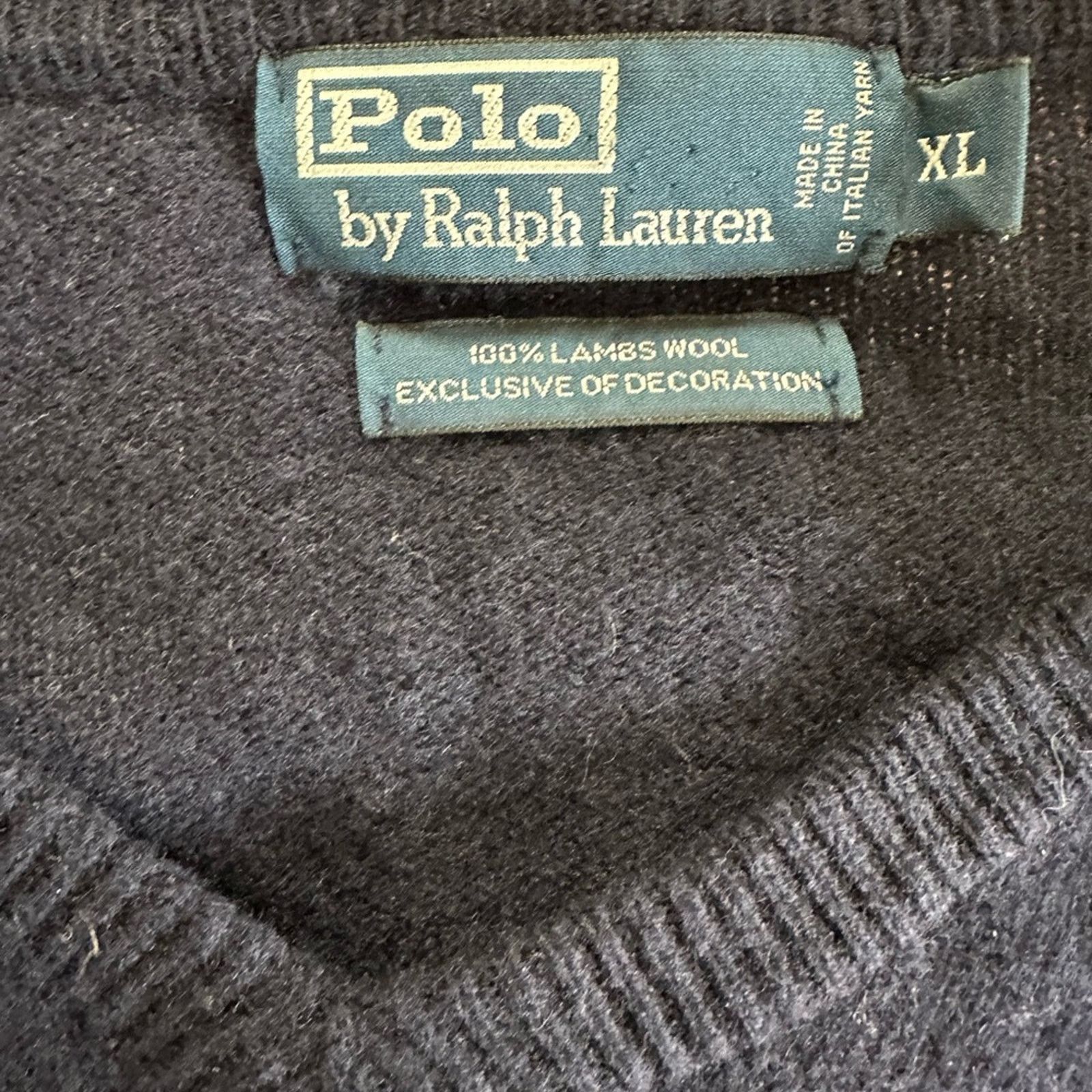 Polo Ralph Lauren Polo Ralph Lauren V Neck Seeater Size US XL / EU 56 / 4 - 2 Thumbnail