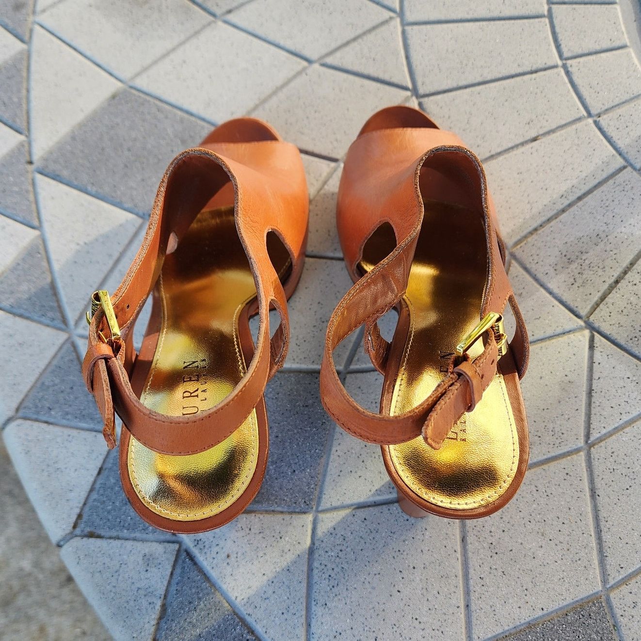 Lauren Ralph Lauren Lauren Ralph Lauren Synthia Leather Platform Sandals 10 Size US 10 / IT 40 - 8 Thumbnail