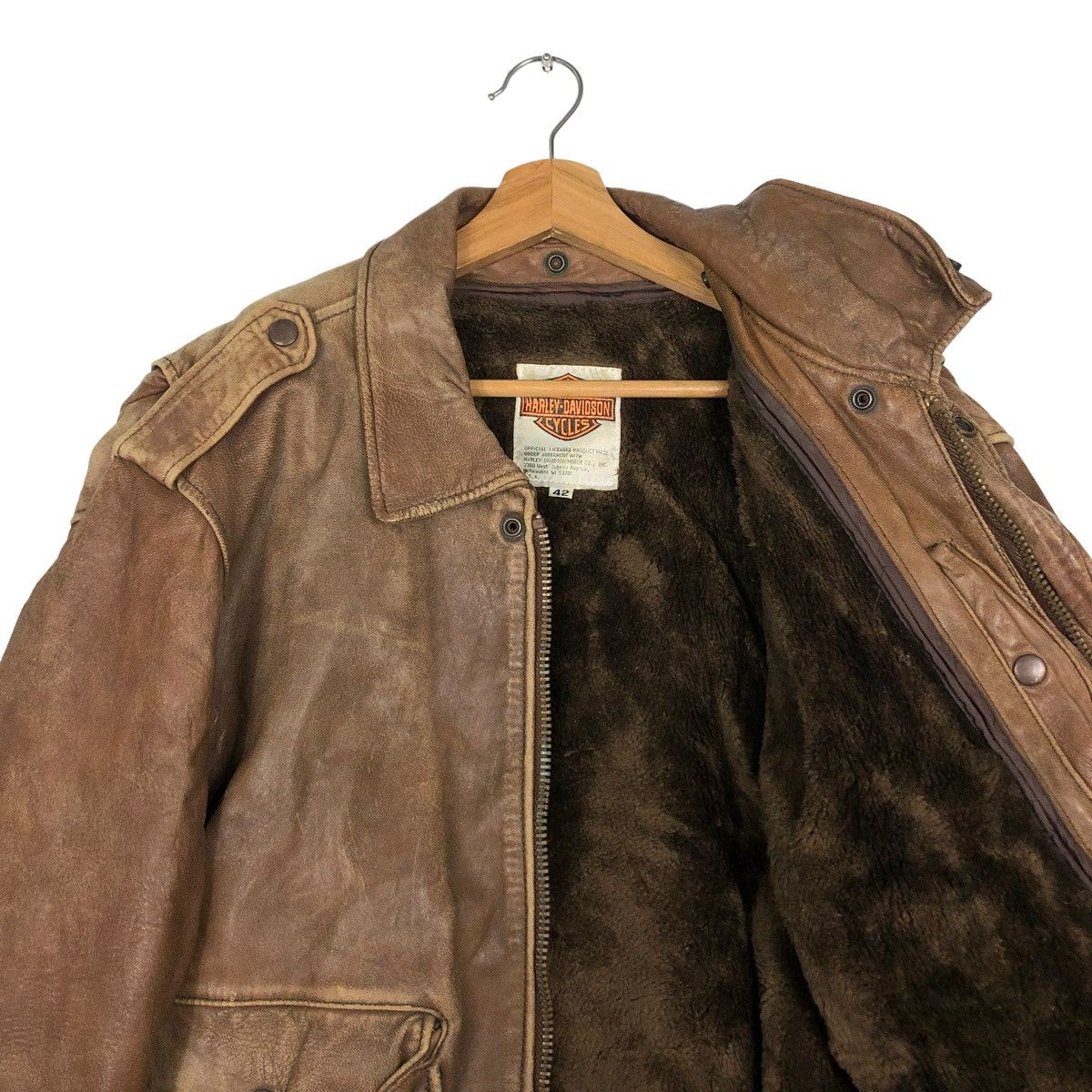 Harley Davidson 🔥80’s Vtg Biker Leather Jacket Harley Davidson USA Size US M / EU 48-50 / 2 - 10 Thumbnail
