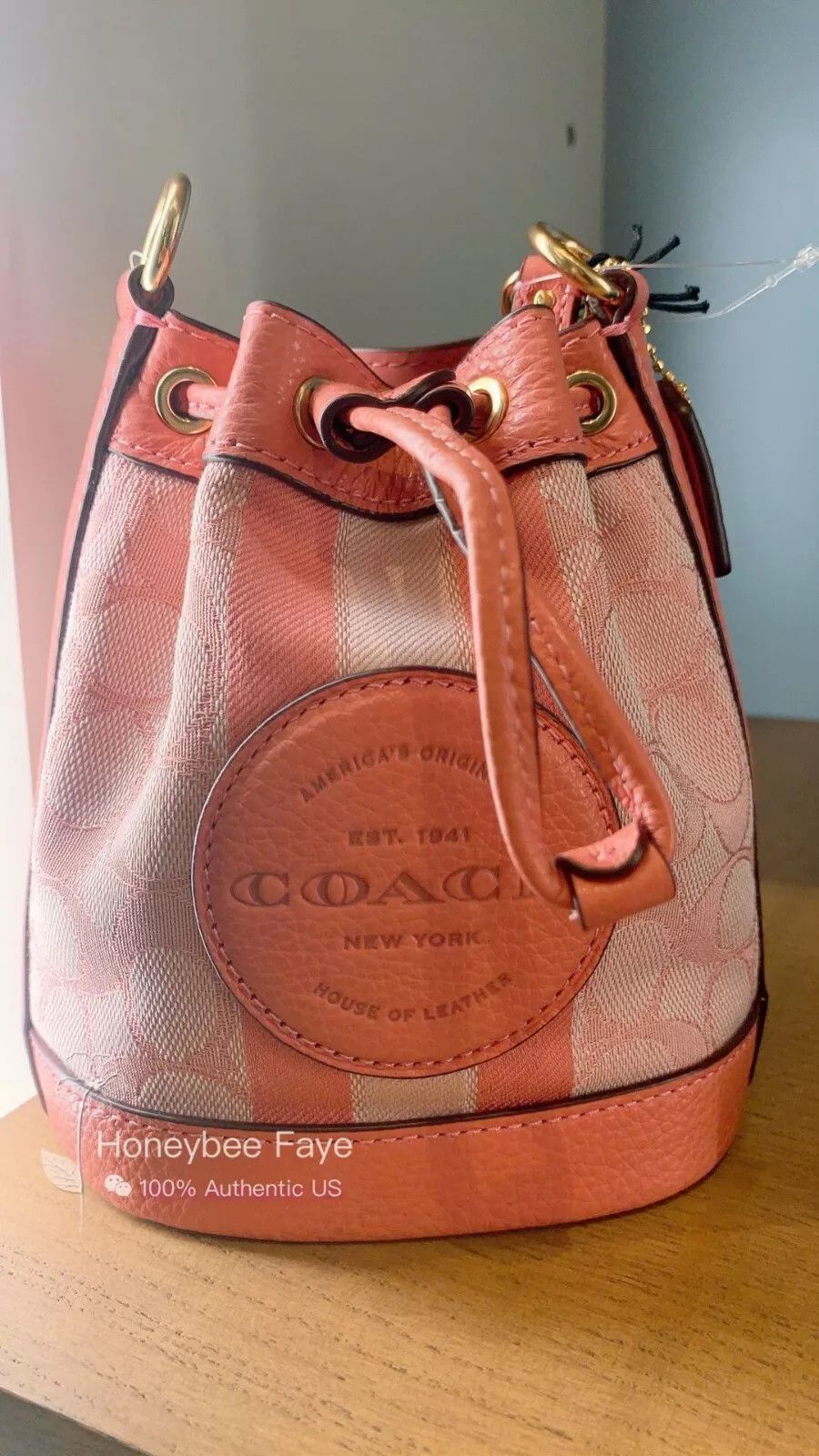 Coach Mini Dempsey Bucket Bag In Signature Jacquard C8322 Size ONE SIZE - 2 Thumbnail