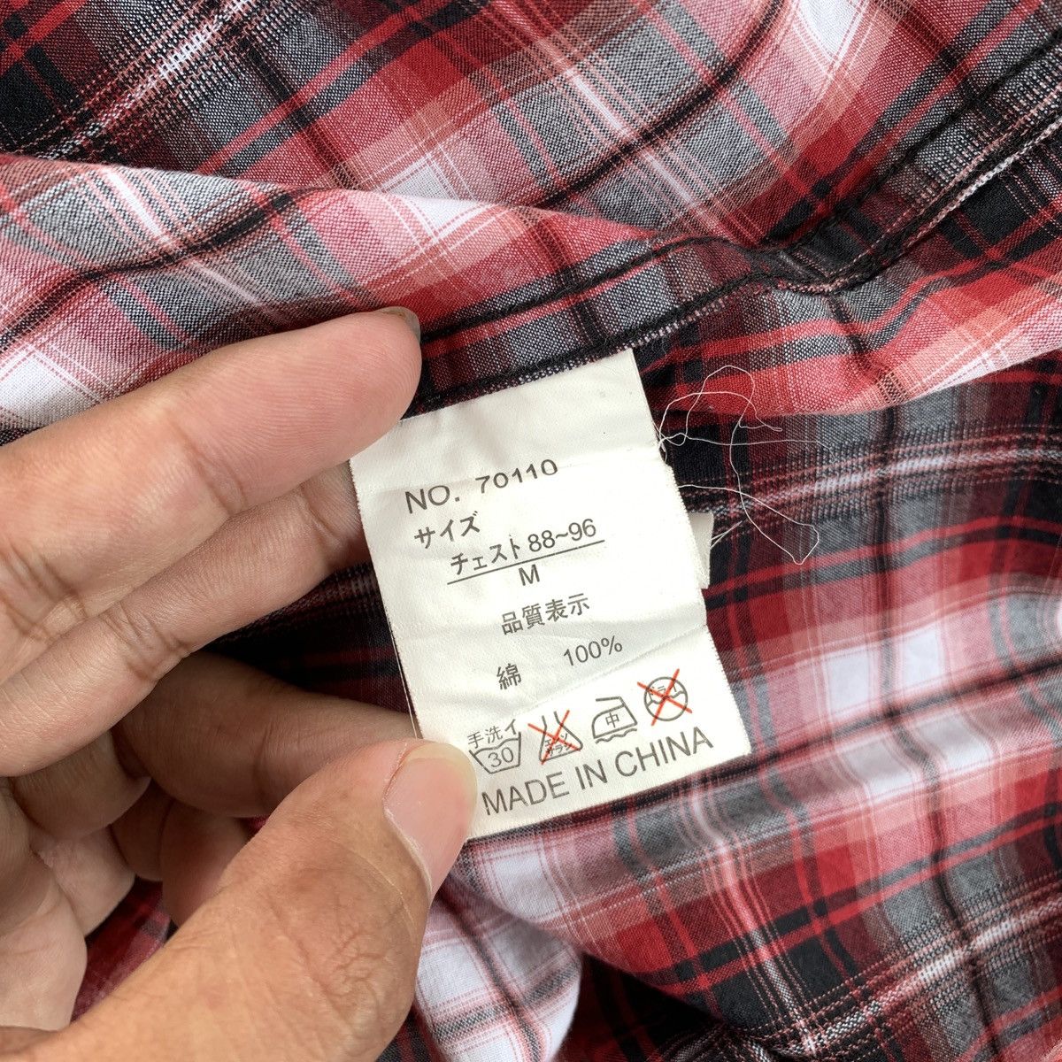 In The Attic In The Attic Plaid Gothic Punk VKei Style Shirt Size US M / EU 48-50 / 2 - 5 Thumbnail