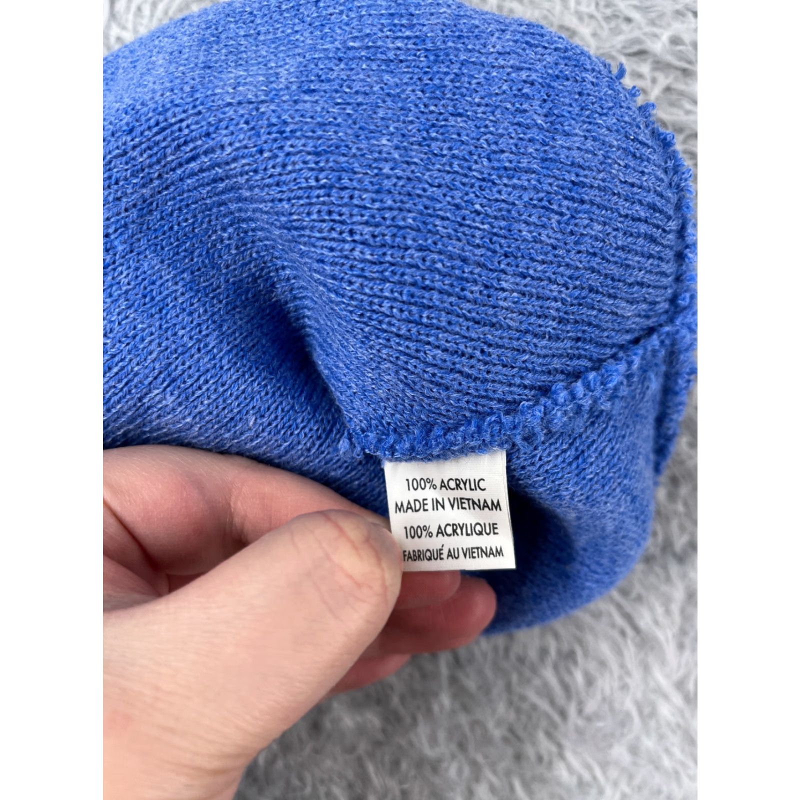 Vintage PromoHeadwear Beanie Hat Unisex Adults One Size Blue Acrylic Knit Snow Ski Winter Winter Beanie Womens Mens Size ONE SIZE - 7 Thumbnail