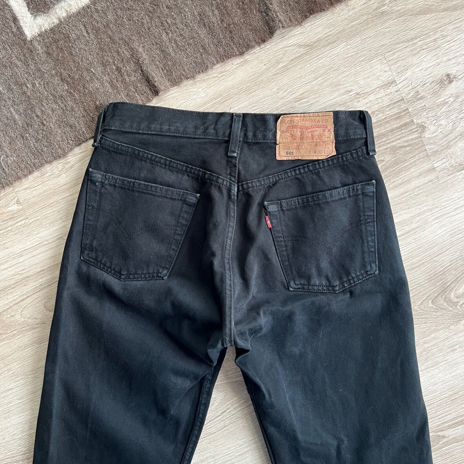 Levi's Levi's 501 Vintage Black Denim Jeans 8872AC Size US 29 - 3 Thumbnail