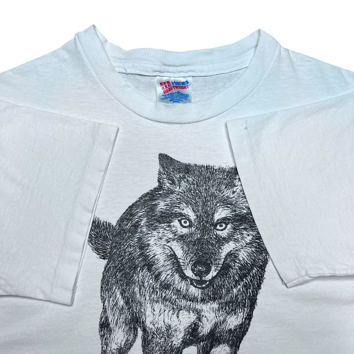 Other Vintage 1990 Wolf Losing Ground Human-i-Tees Graphic T-Shirt Size US S / EU 44-46 / 1 - 2 Thumbnail