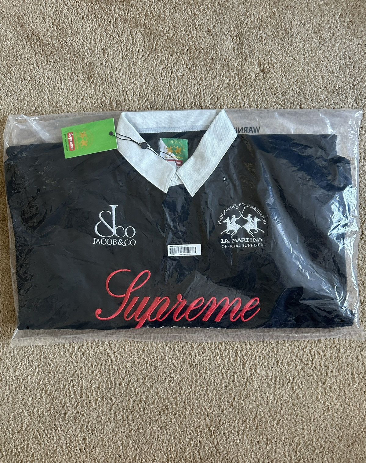 Supreme (NEW) Supreme La Martina Rugby (Size XL, Black) | Grailed