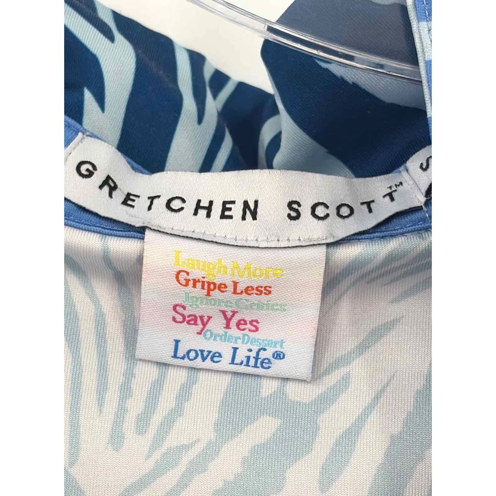 Vintage Gretchen Scott Dress Size Small Blue Midi Long Sleeve Pre-Owned Size S / US 4 / IT 40 - 3 Thumbnail