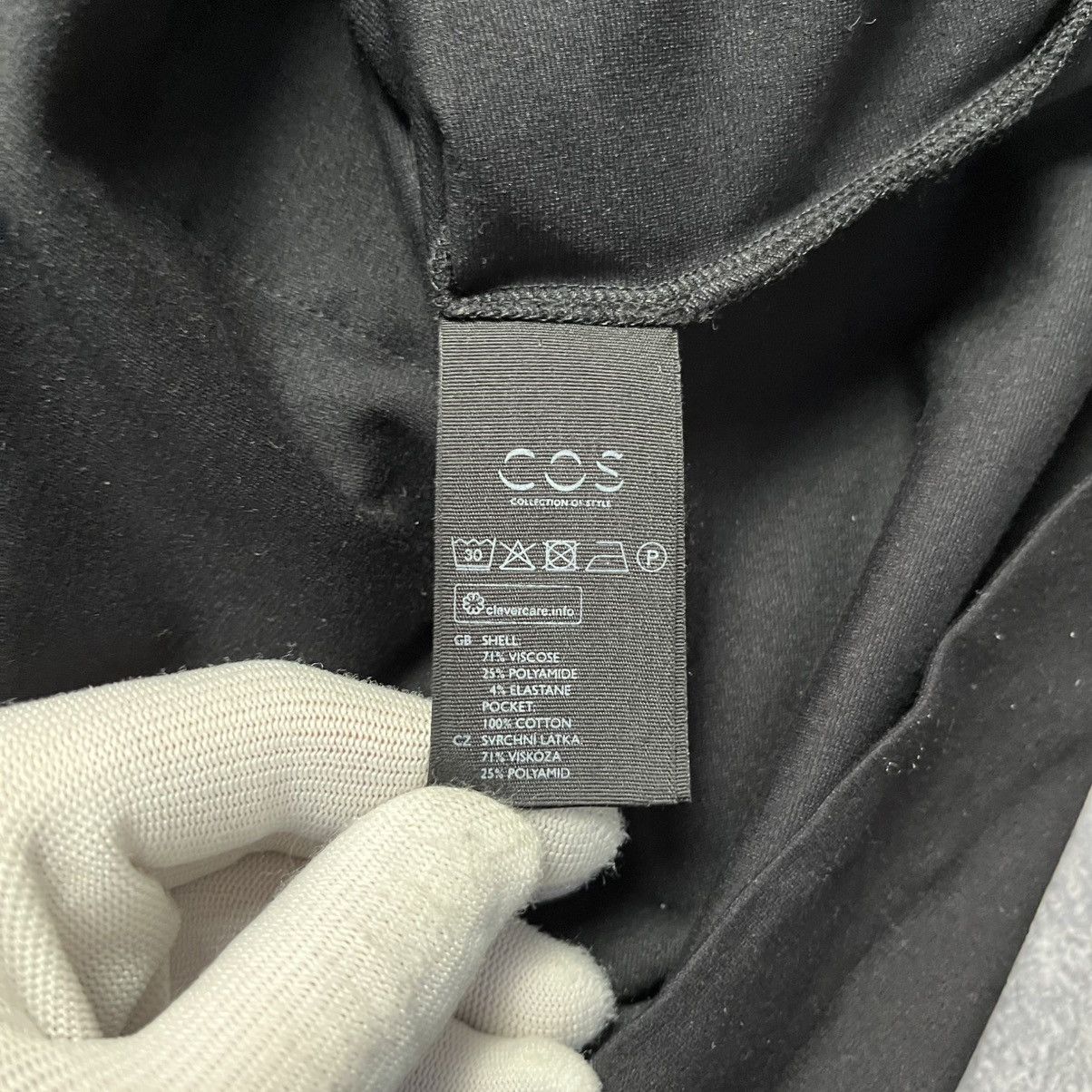 Cos COS Black Belt Pocket Dress Luxury Designer Size XS / US 0-2 / IT 36-38 - 7 Thumbnail
